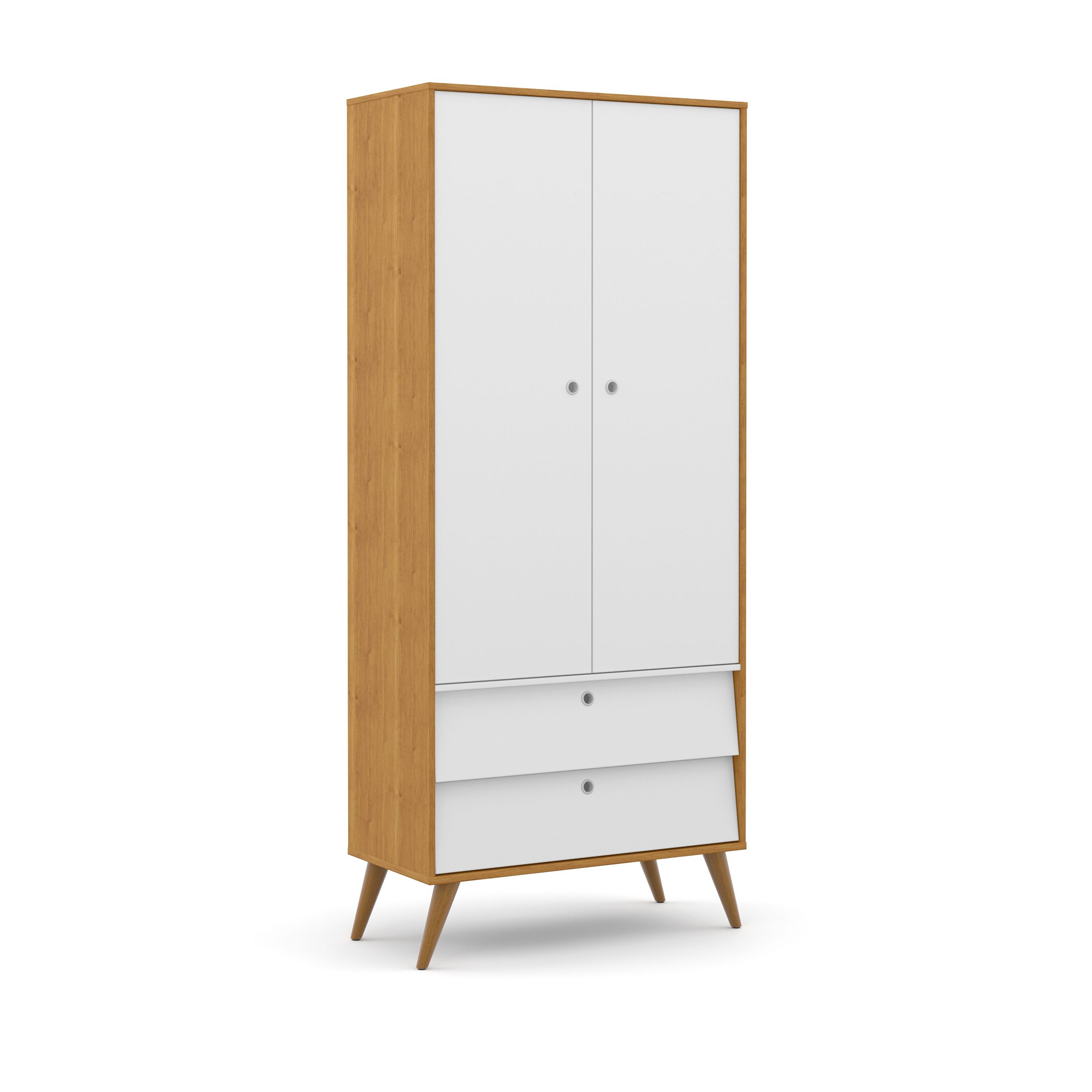 Guarda Roupa Infantil Branco Soft 2 Portas Gold Eco Wood