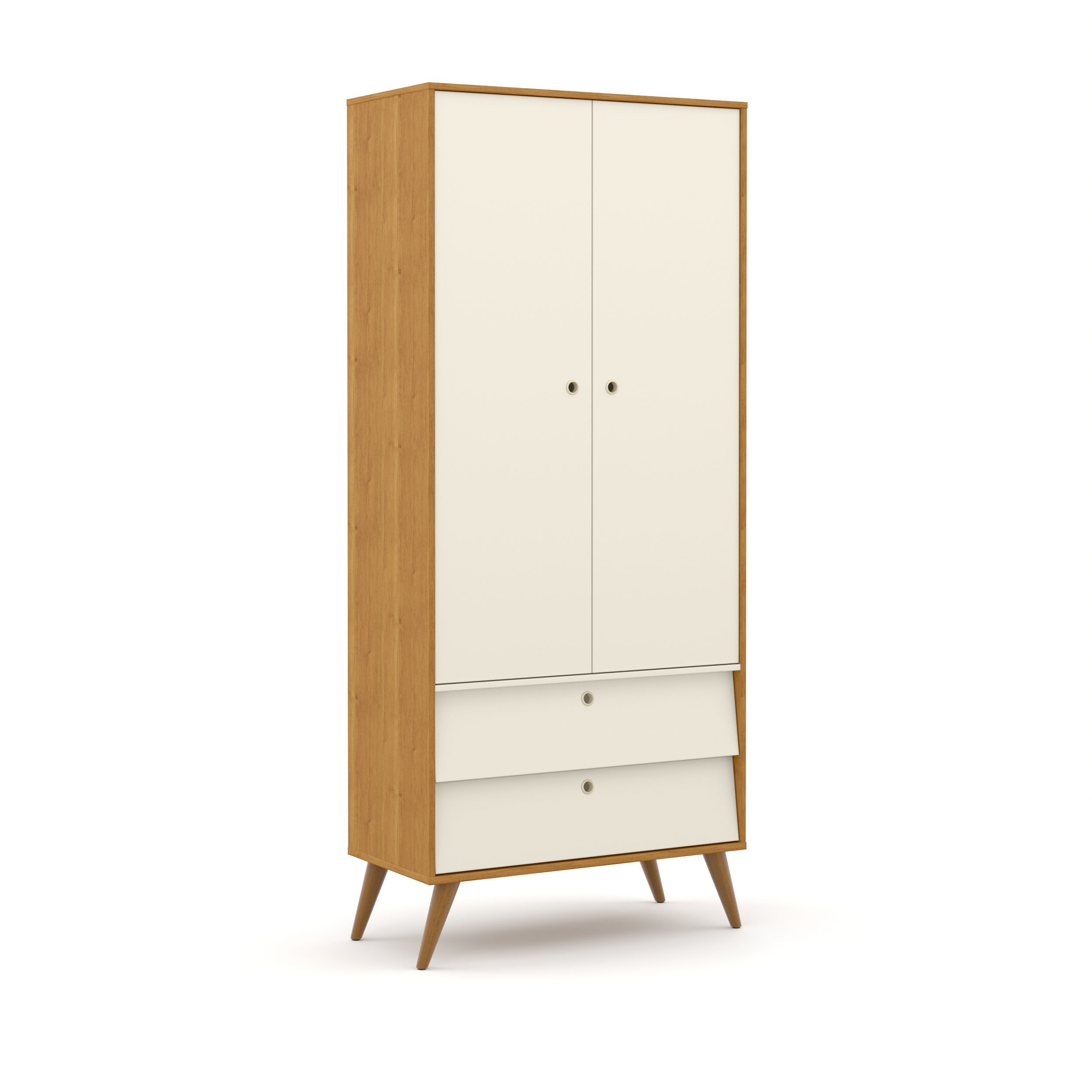 Guarda Roupa Infantil Branco Soft 2 Portas Gold Eco Wood