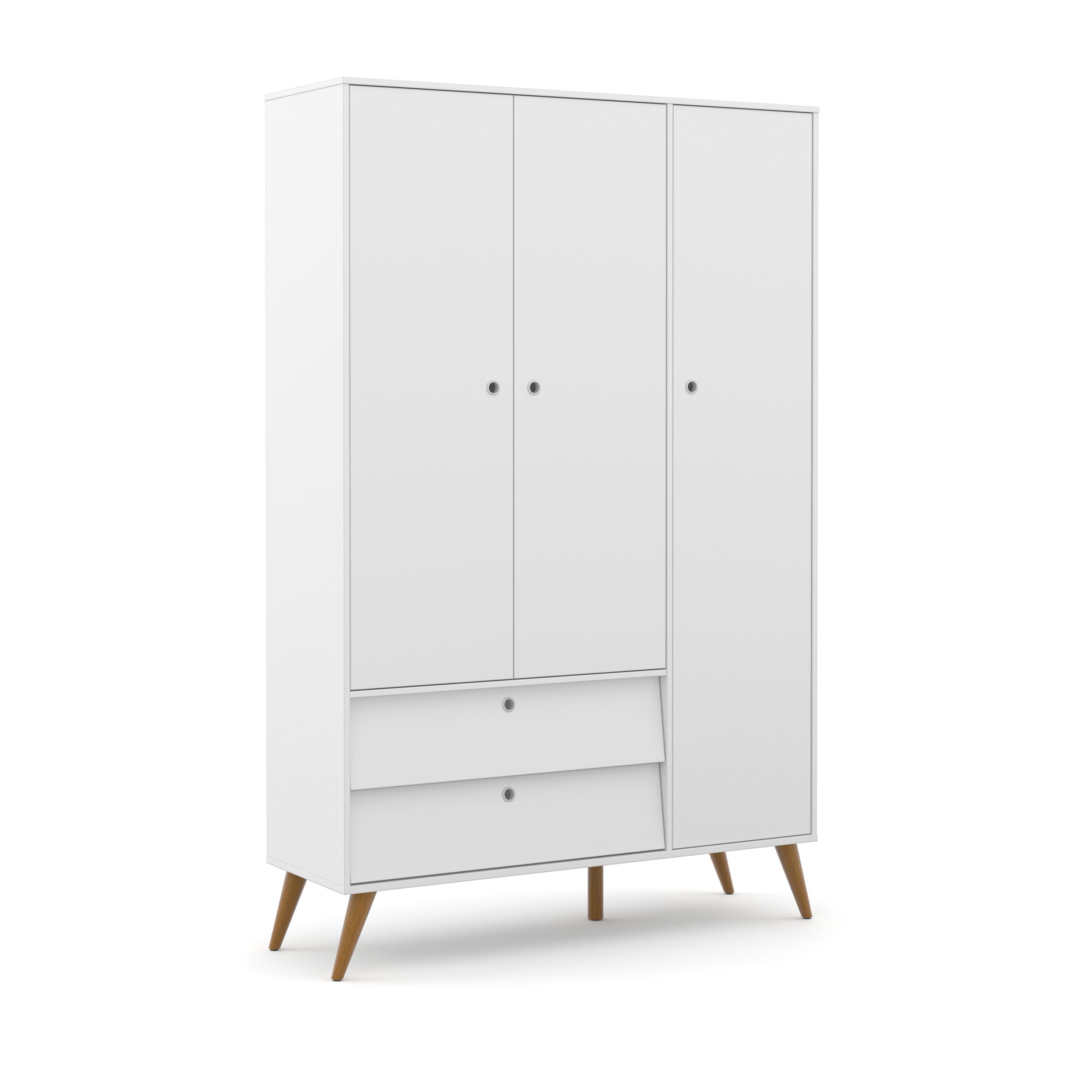 Guarda Roupa Infantil Branco Soft 3 Portas Gold Eco Wood