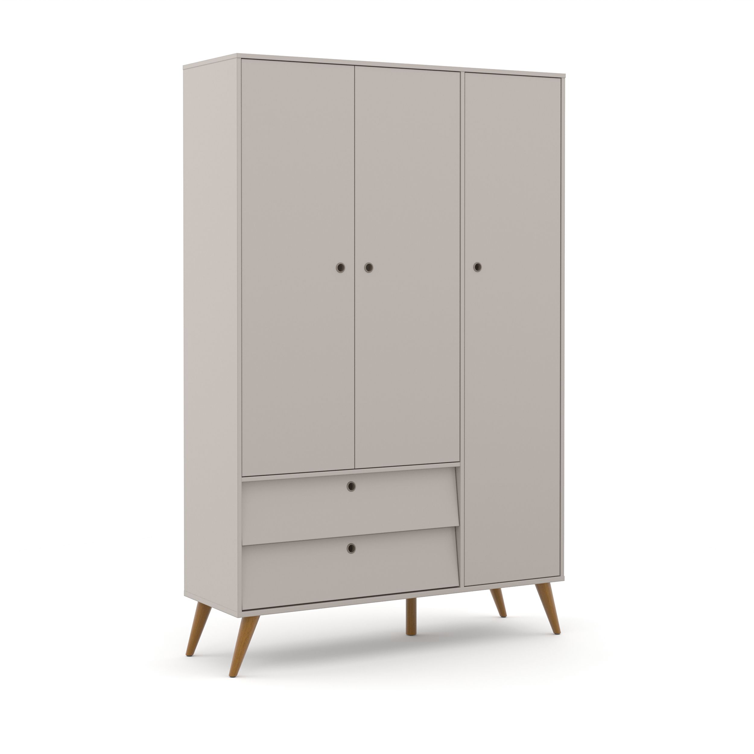Guarda Roupa Infantil Branco Soft 3 Portas Gold Eco Wood