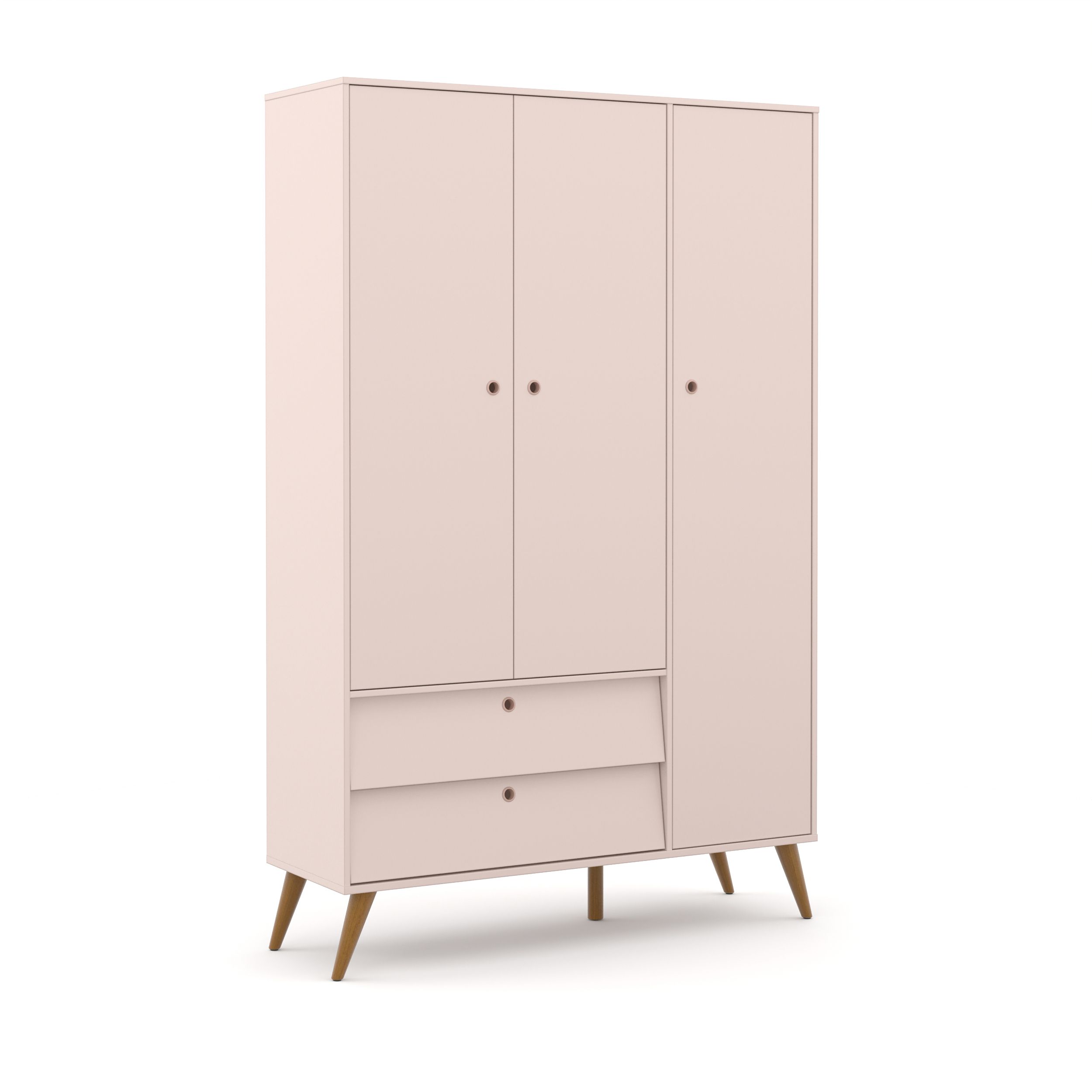 Guarda Roupa Infantil Branco Soft 3 Portas Gold Eco Wood