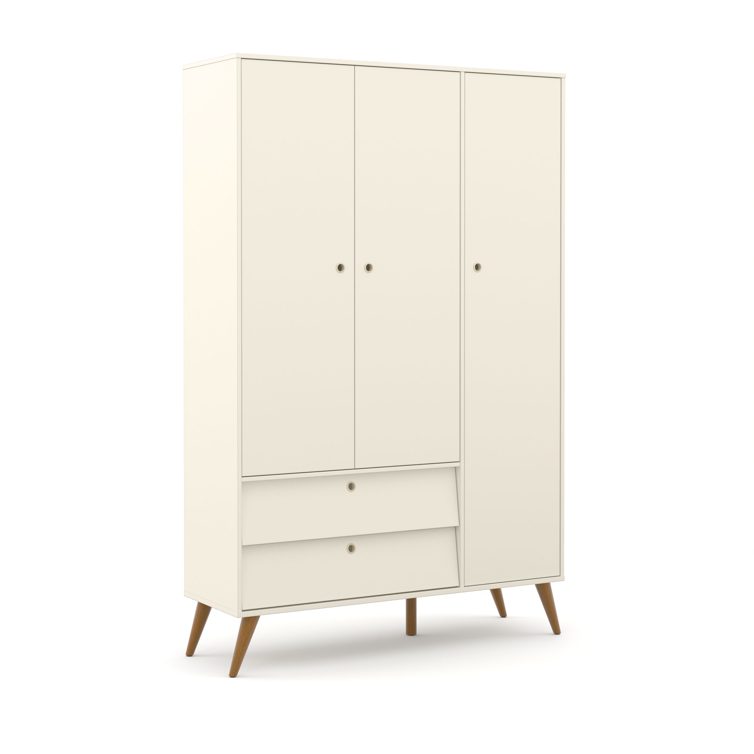 Guarda Roupa Infantil Branco Soft 3 Portas Gold Eco Wood