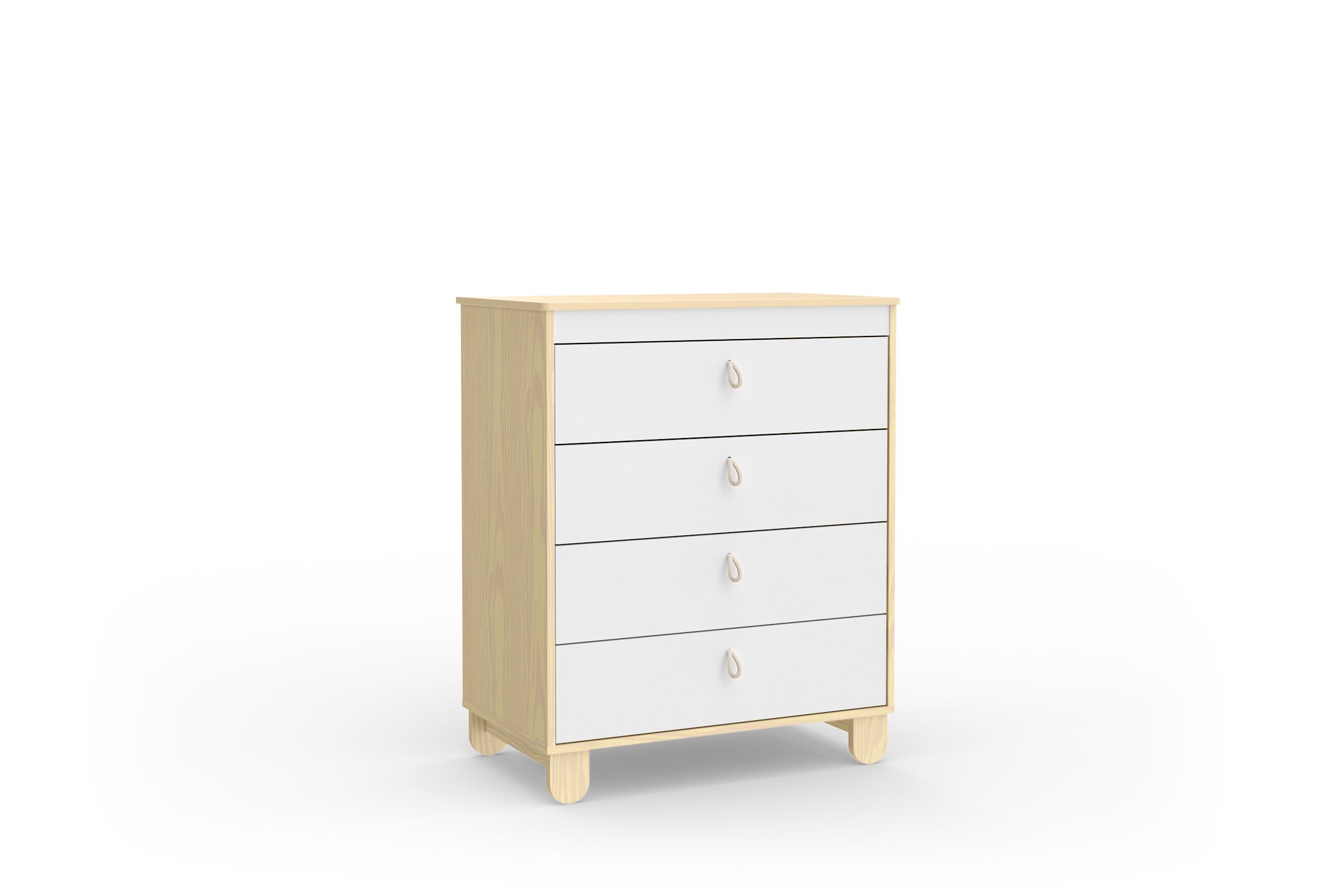 Cômoda Infantil Branco Soft/Natural Rope Natural