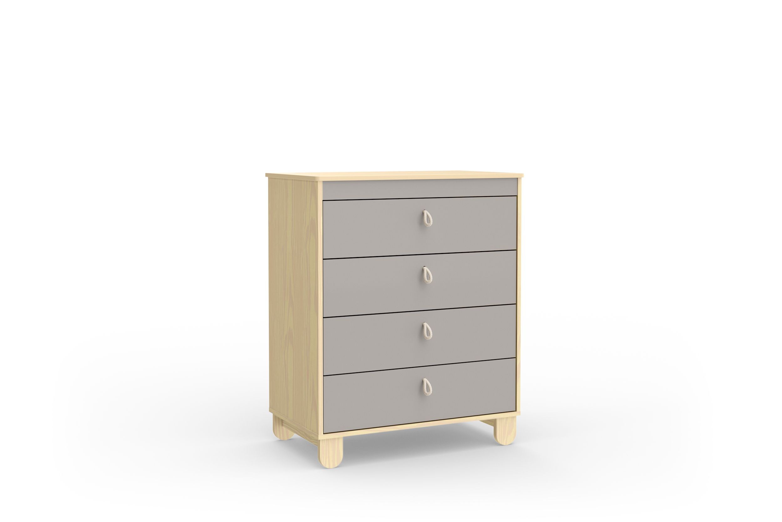 Cômoda Infantil Branco Soft/Natural Rope Natural