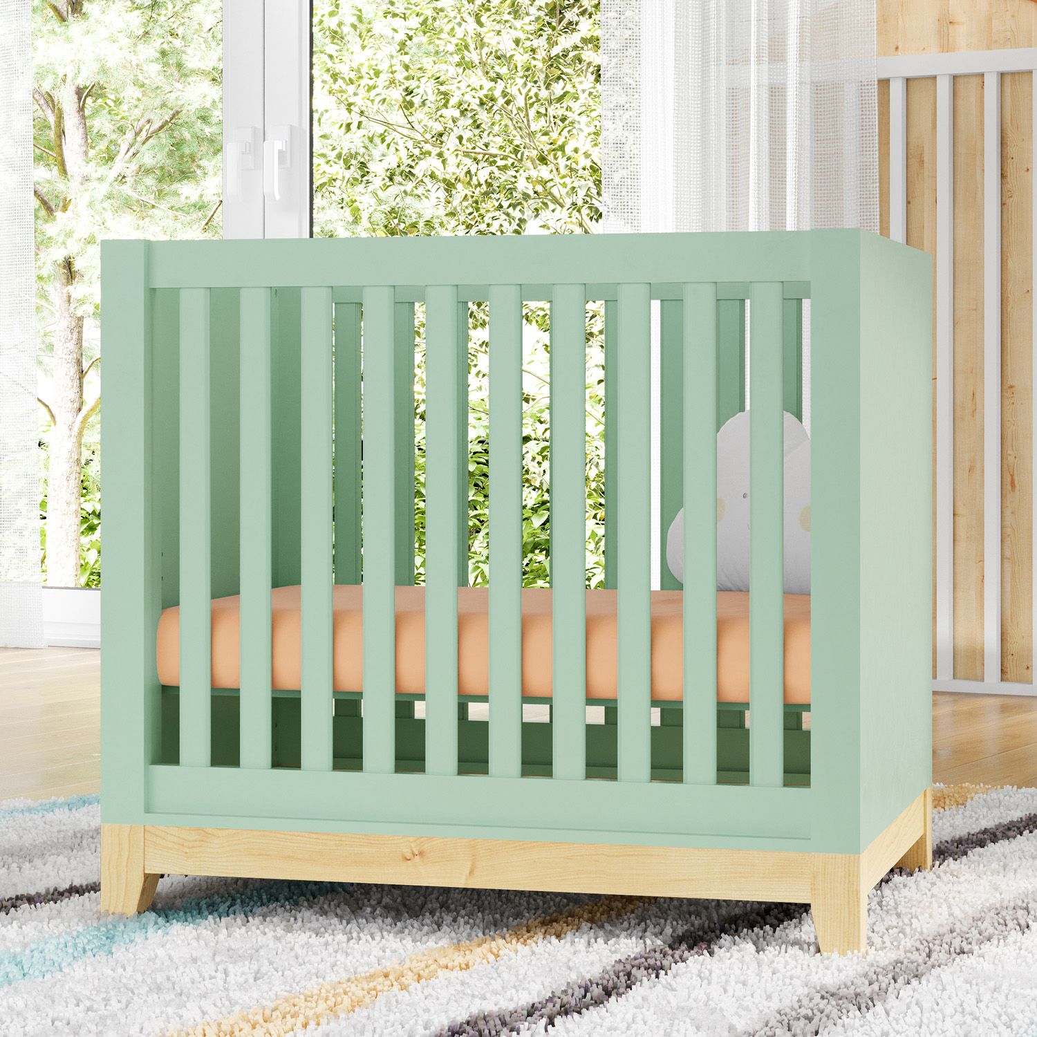 Berço Nacional Branco Retrô Amor Perfeito