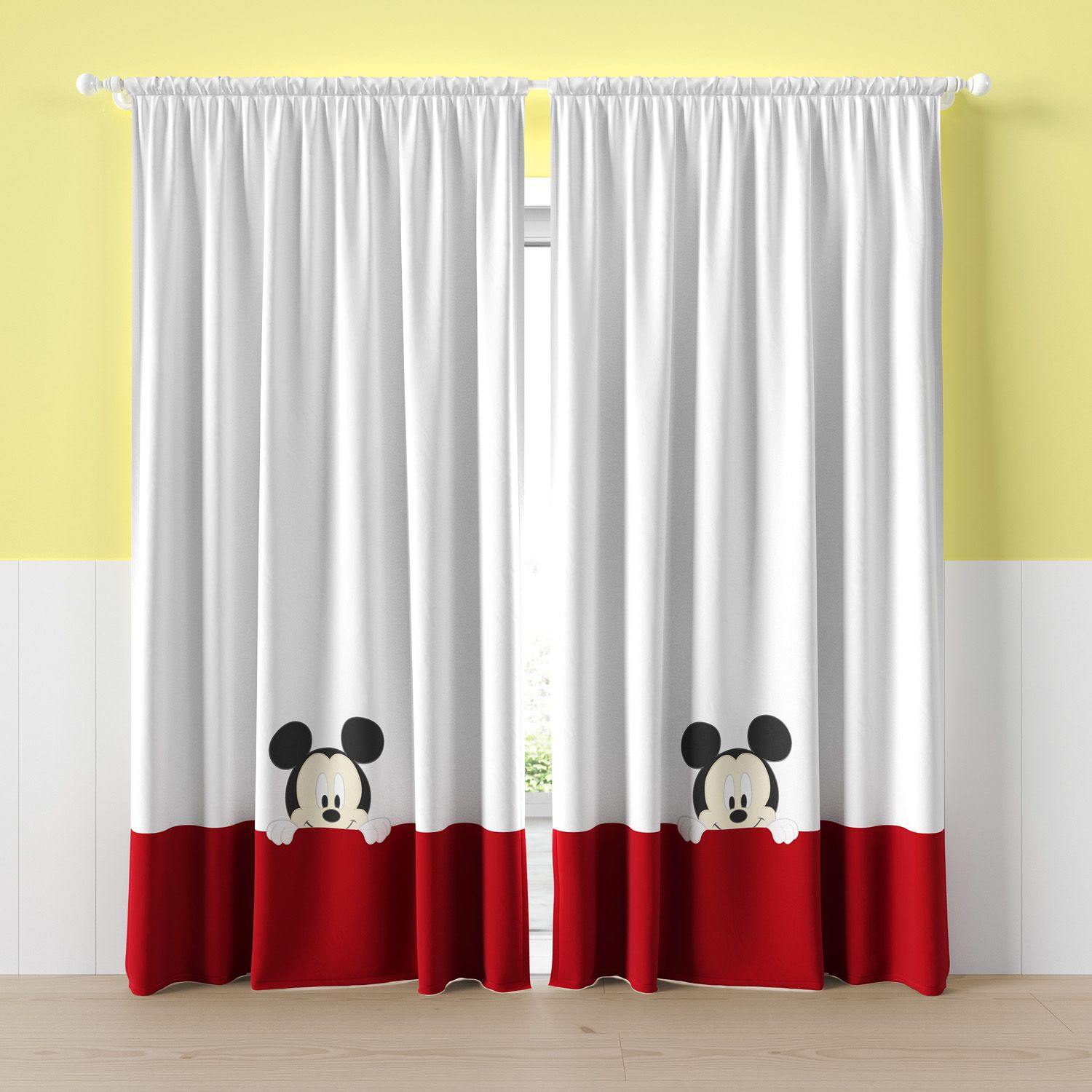 Cortina Infantil Amiguinho Mickey Mouse