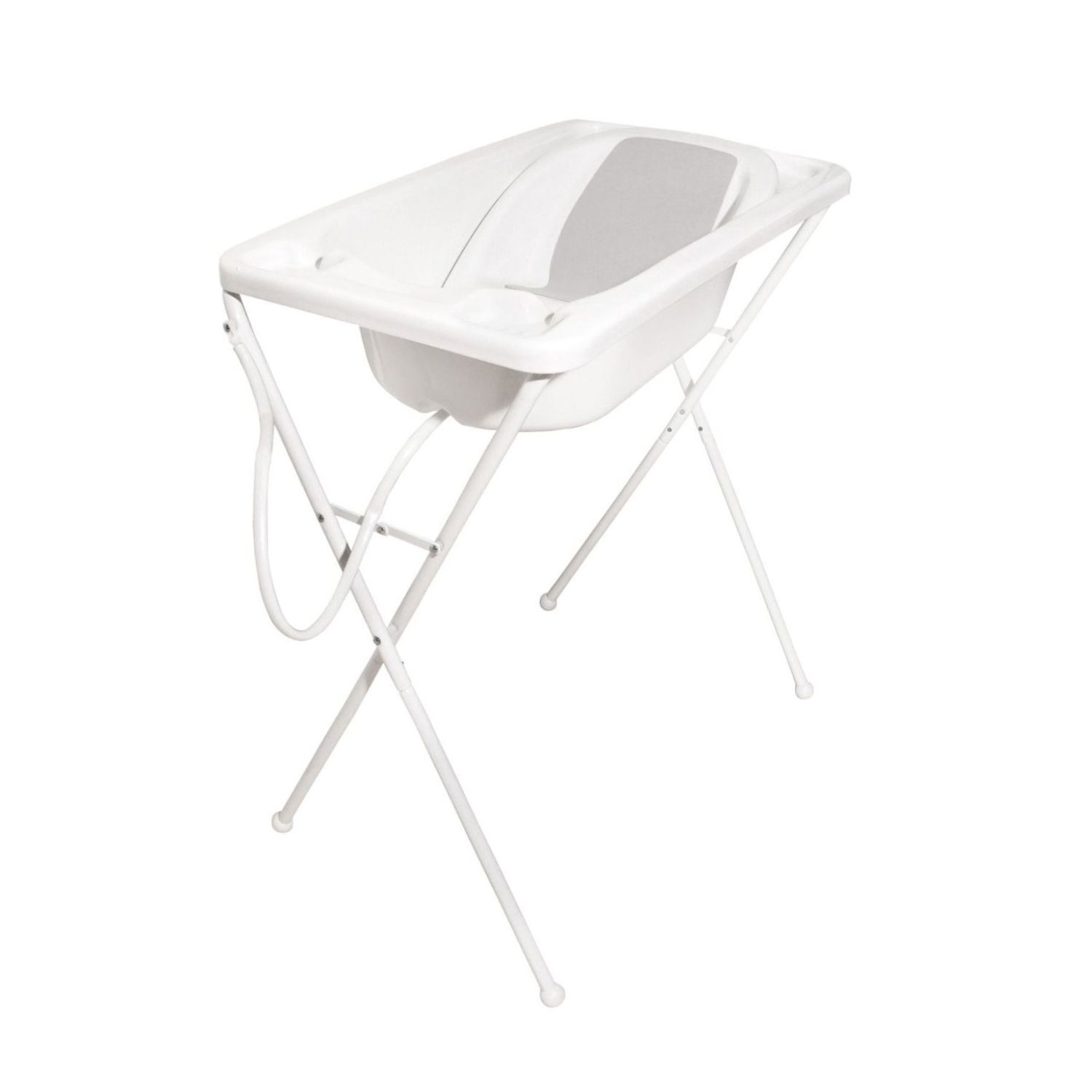 Kit Banho 2 em 1 Acqua Trio com Banheira, Suporte e Assento Redutor Branco