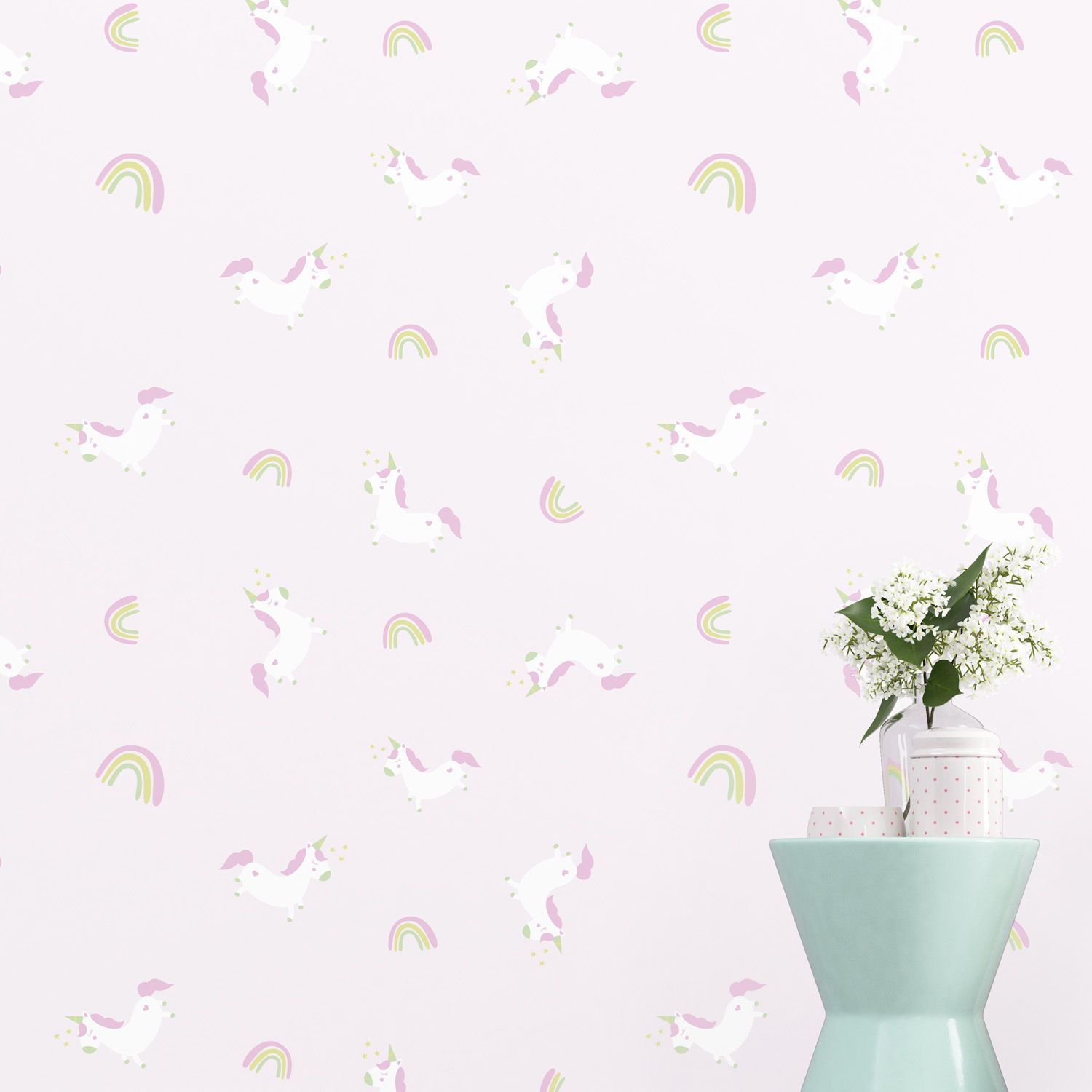 Papel de Parede Amiguinhas Unicórnio 3m