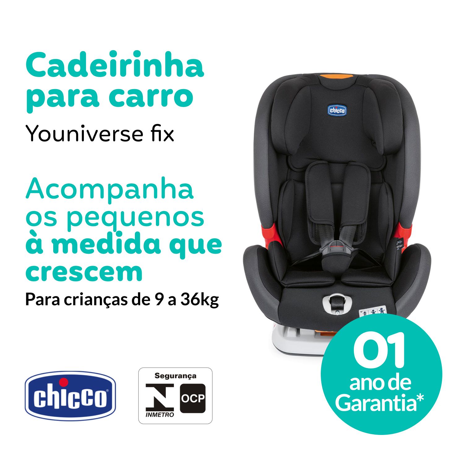 Cadeirinha de Carro Youniverse Fix Jet Black