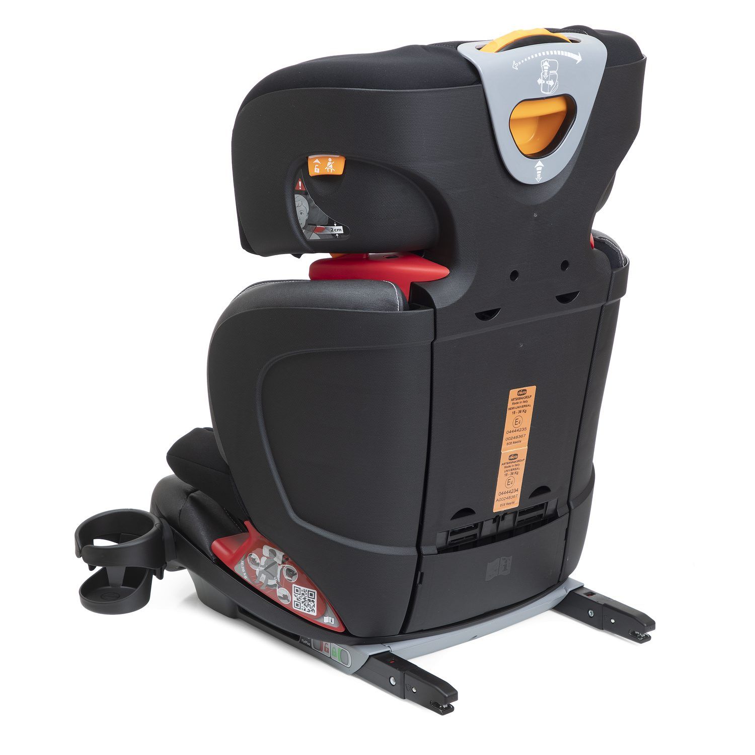 Cadeirinha de Carro Oasys 2-3 Fix Plus Evo Jet Black