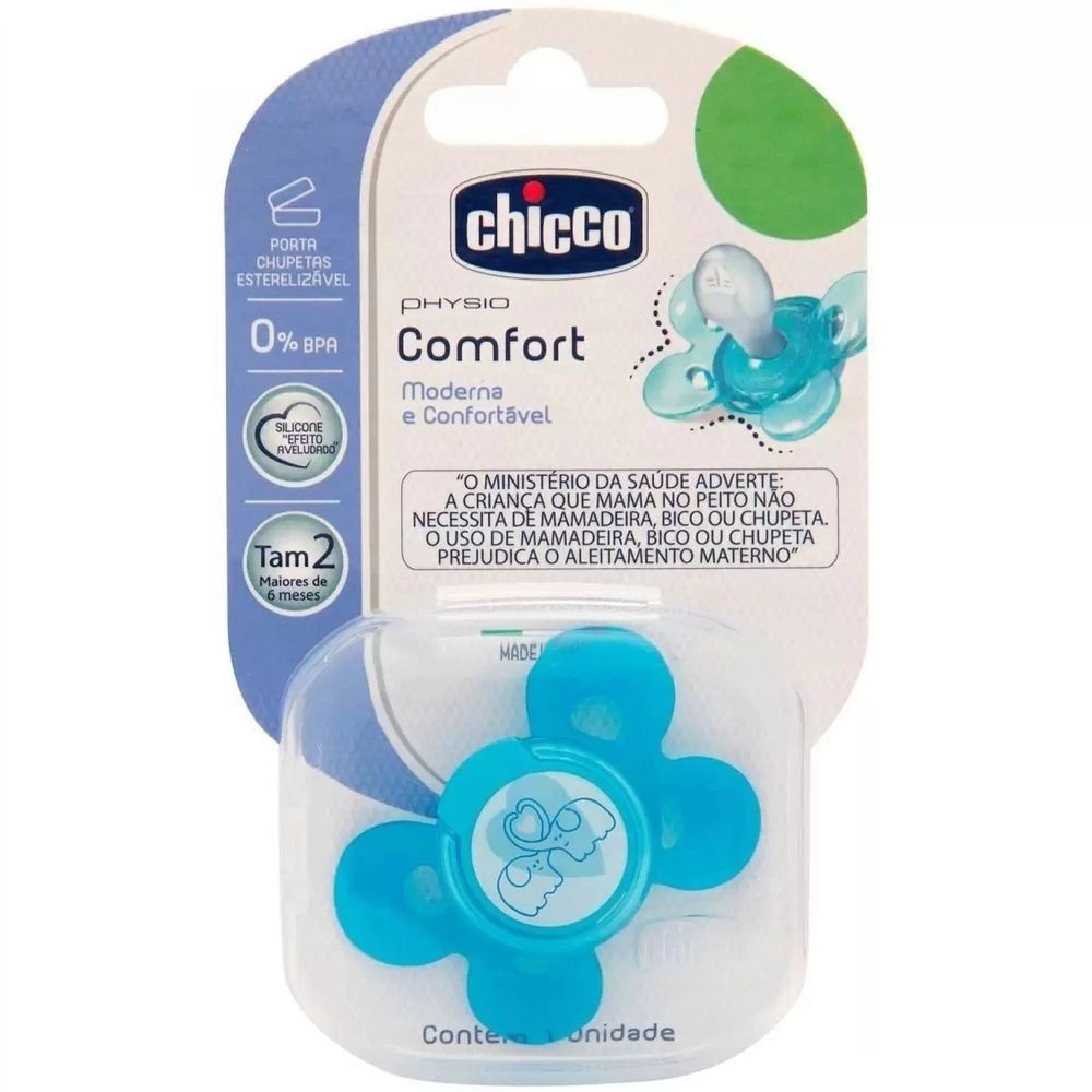 Chupeta Comfort Azul Sil Tam 2 (6-12M)