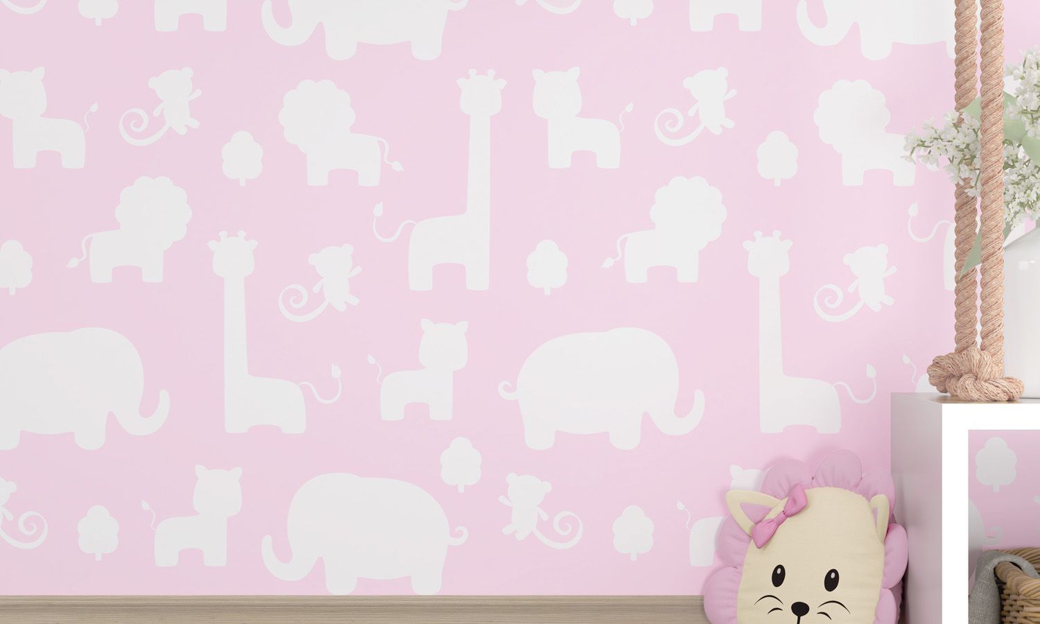 Papel de Parede Amiguinhos Safári Verde 3m