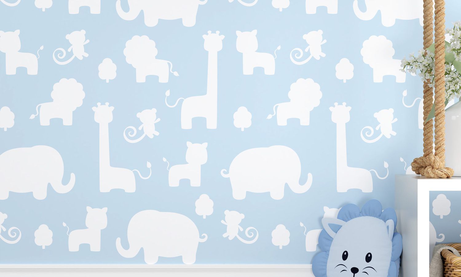 Papel de Parede Amiguinhos Safári Verde 3m