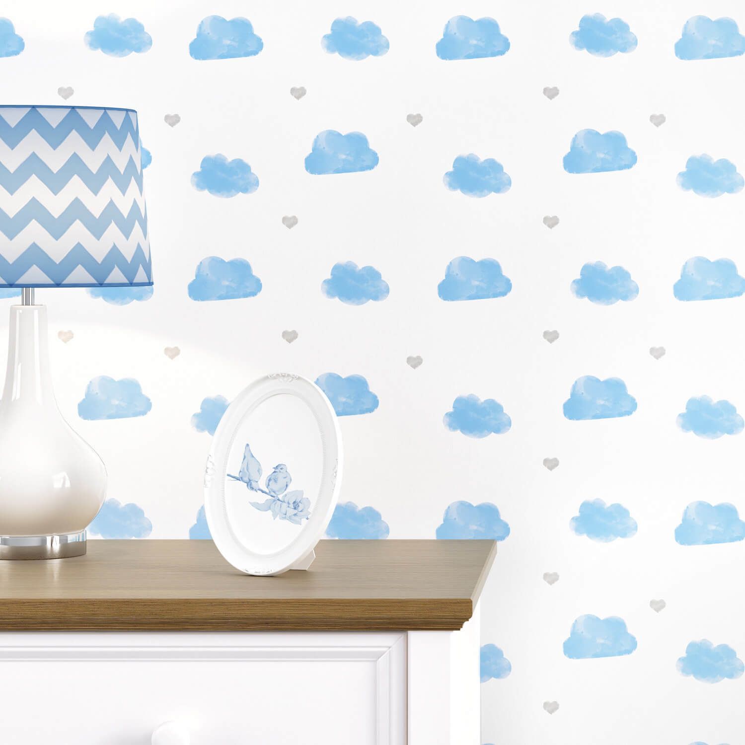 Papel de Parede Aquarela Chuva de Amor 3m