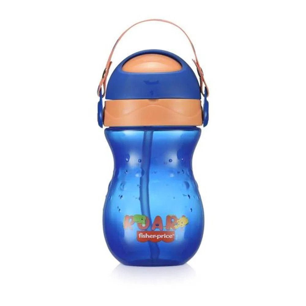 Copo com Canudo Playful Azul Twist