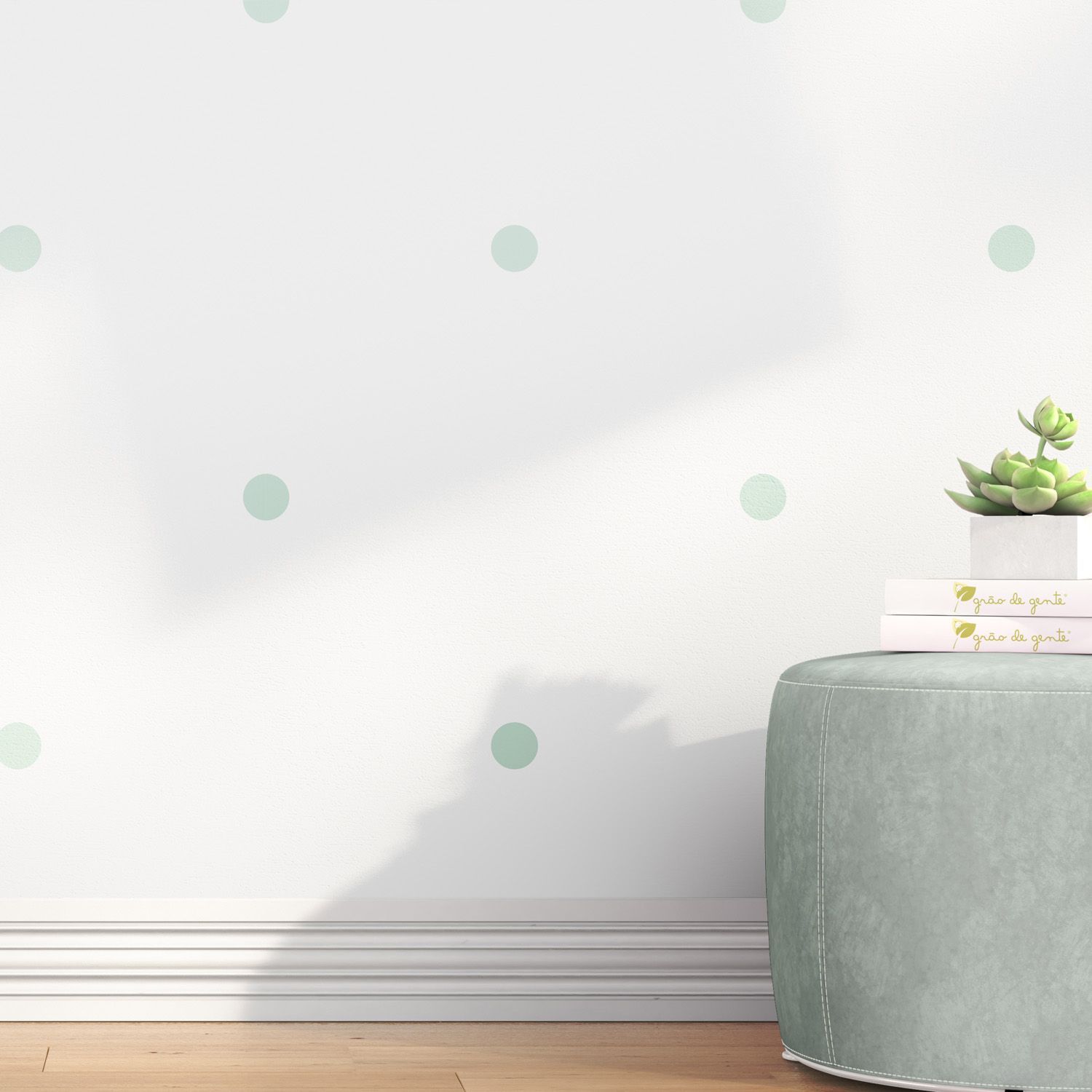 Papel de Parede Poá Azul 3m