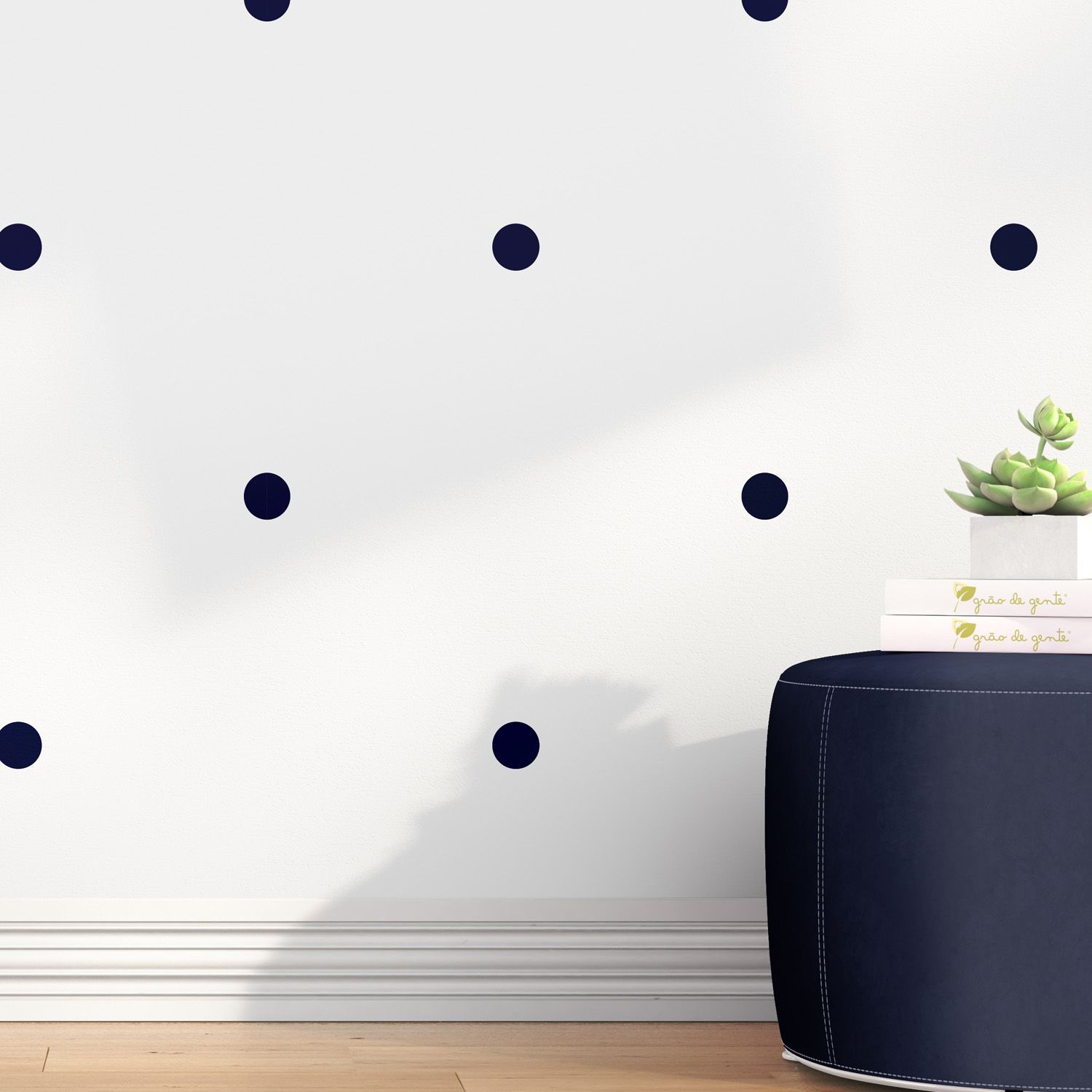 Papel de Parede Poá Azul 3m