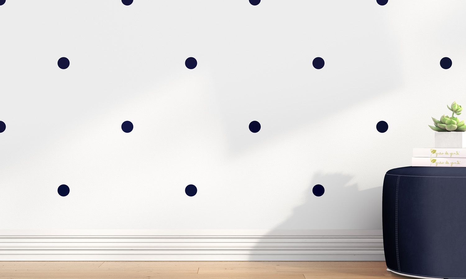 Papel de Parede Poá Azul 3m