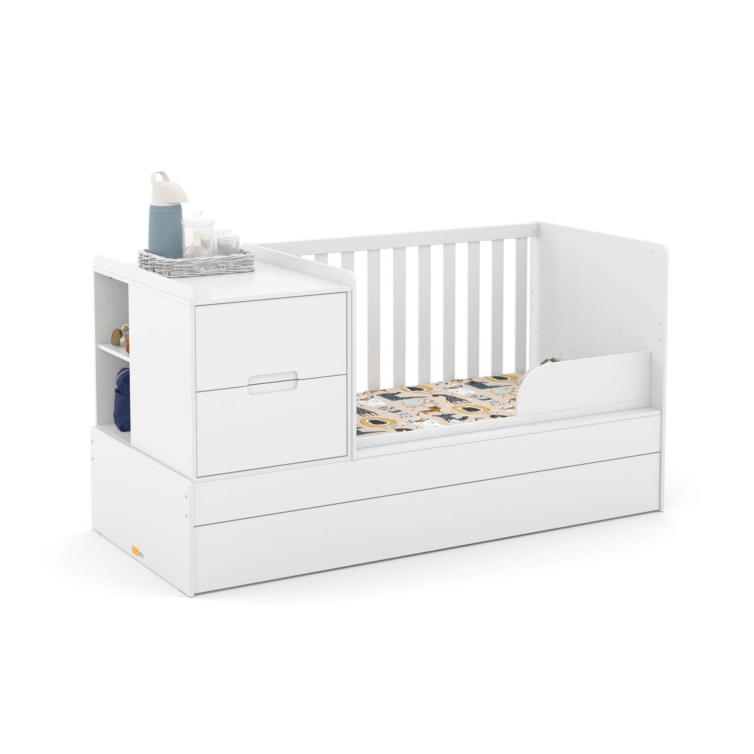 Berço com Trocador Branco Soft Formare