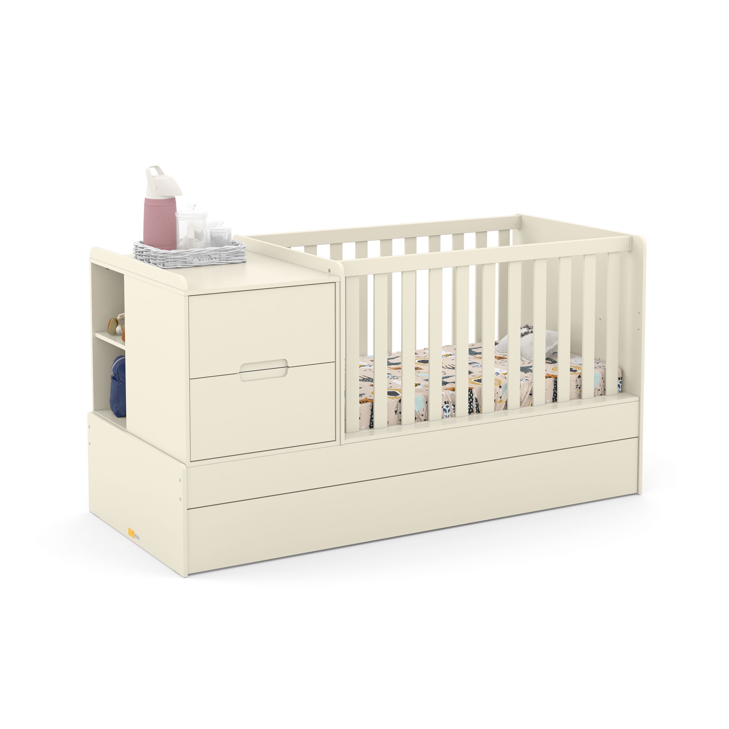 Berço com Trocador Branco Soft Formare