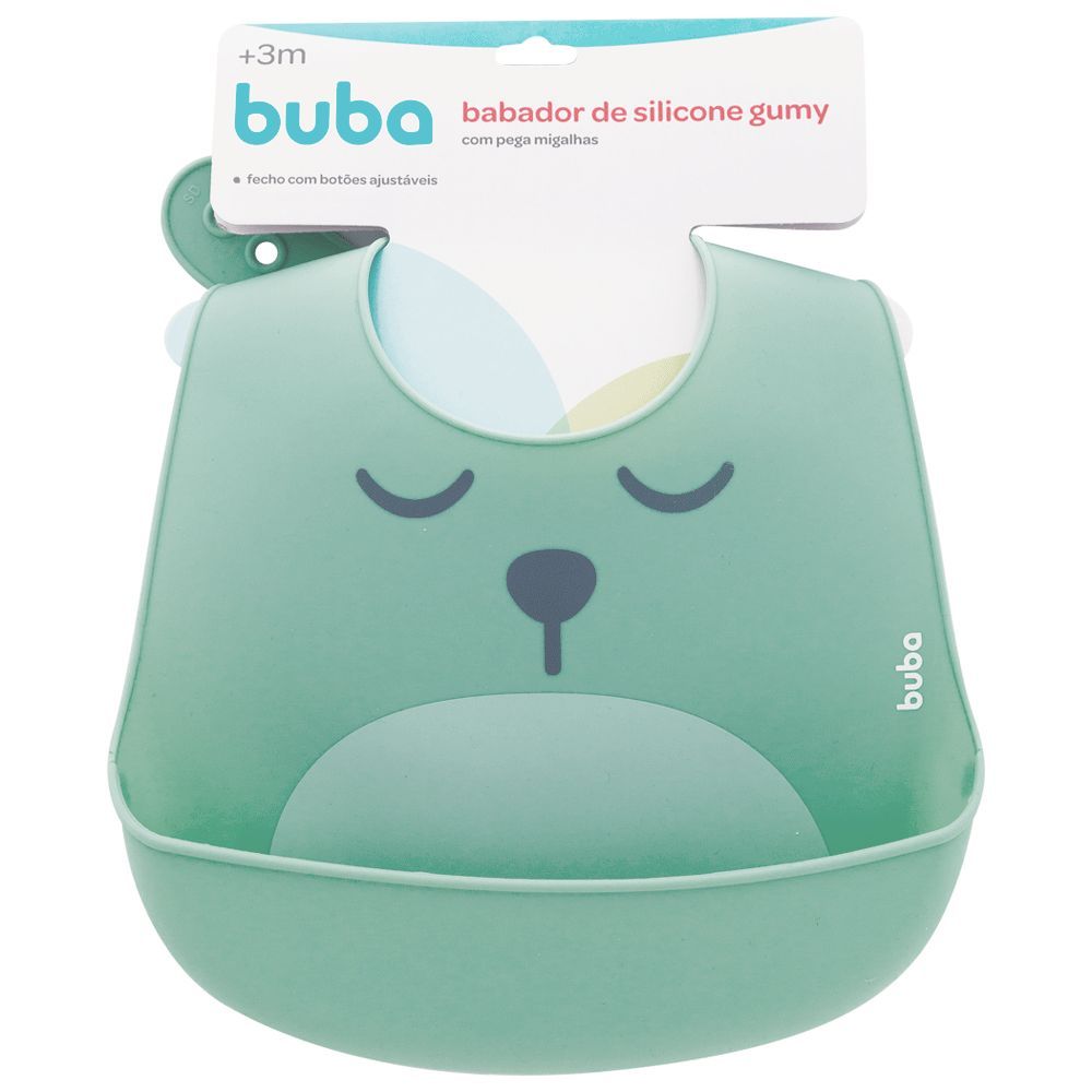 Babador de Silicone com Bolso Gumy Azul