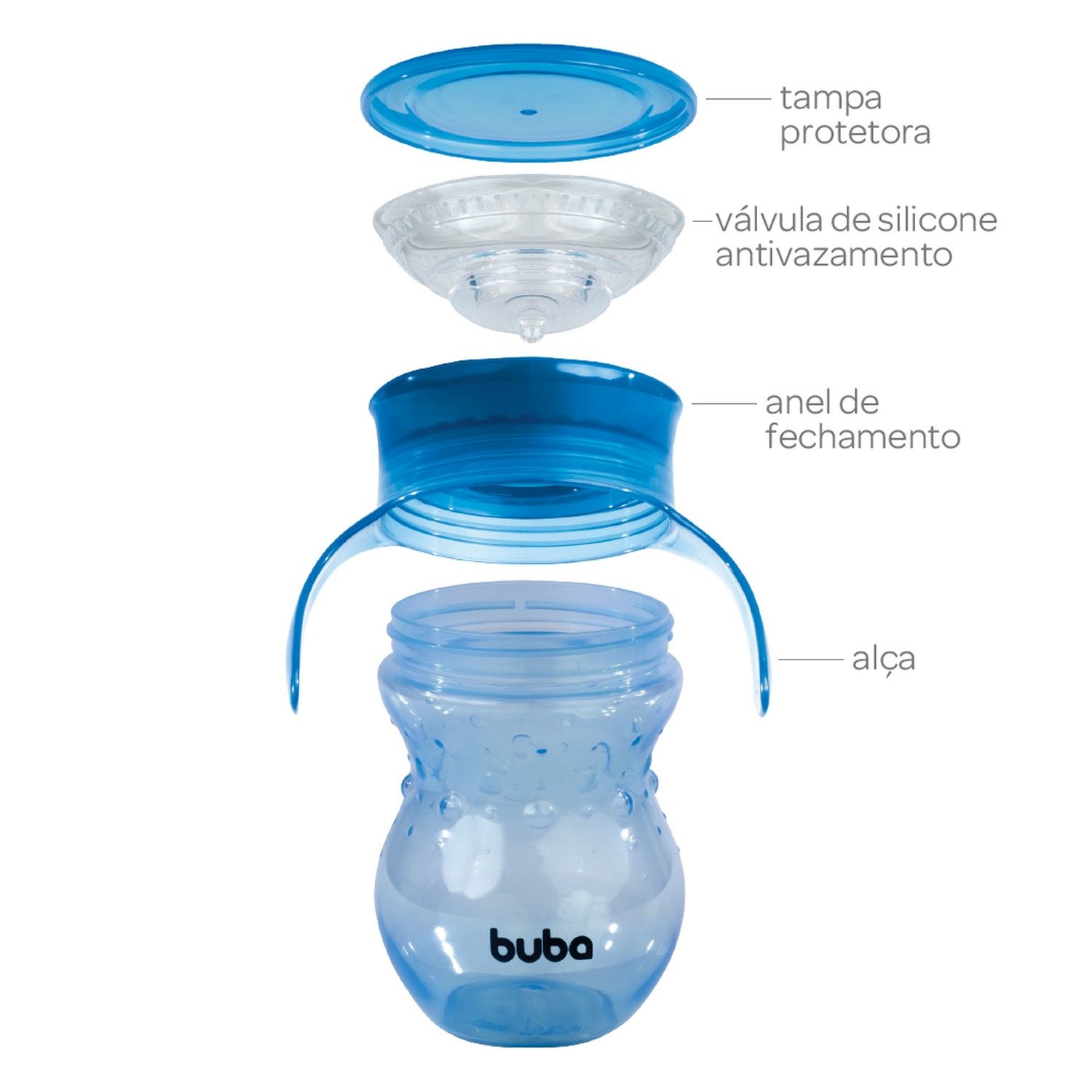 Copo de Treinamento 360º com Alça Azul