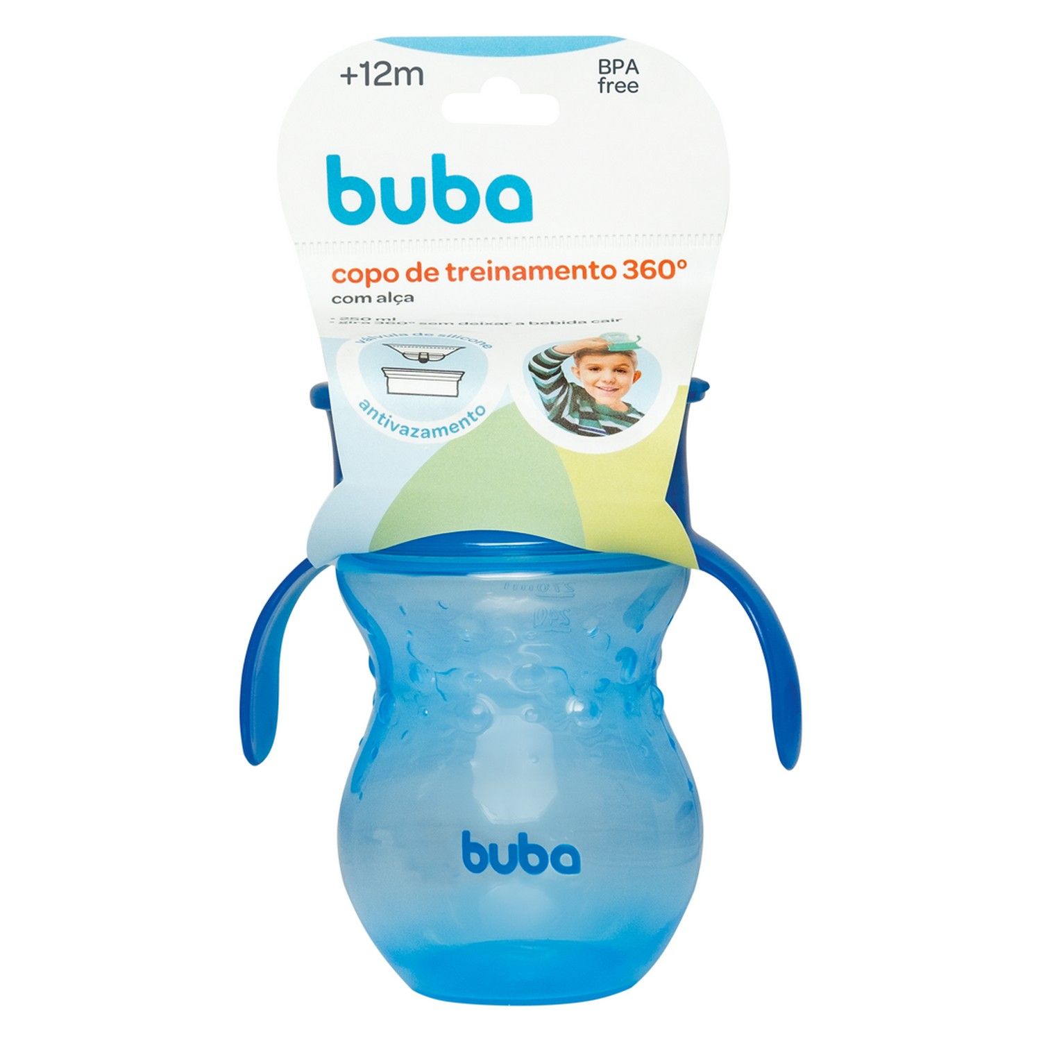 Copo de Treinamento 360º com Alça Azul