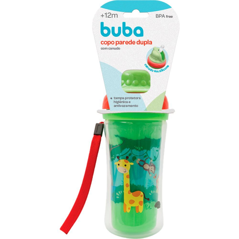 Copo Infantil Parede Dupla Animal Fun