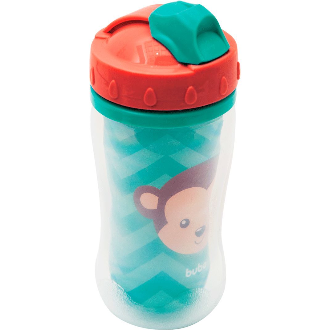 Copo Infantil Parede Dupla Animal Fun Macaco