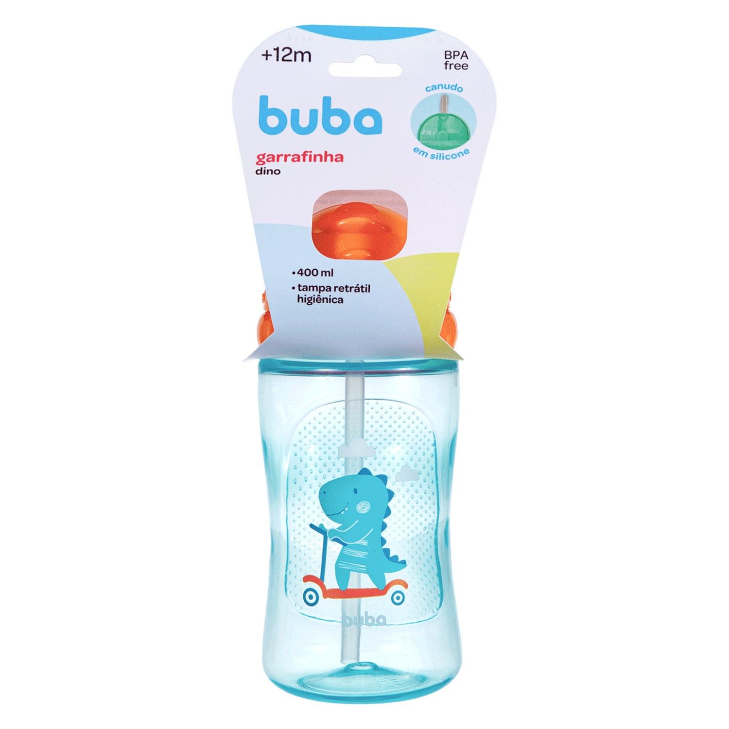 Garrafinha Dino Patinete Azul