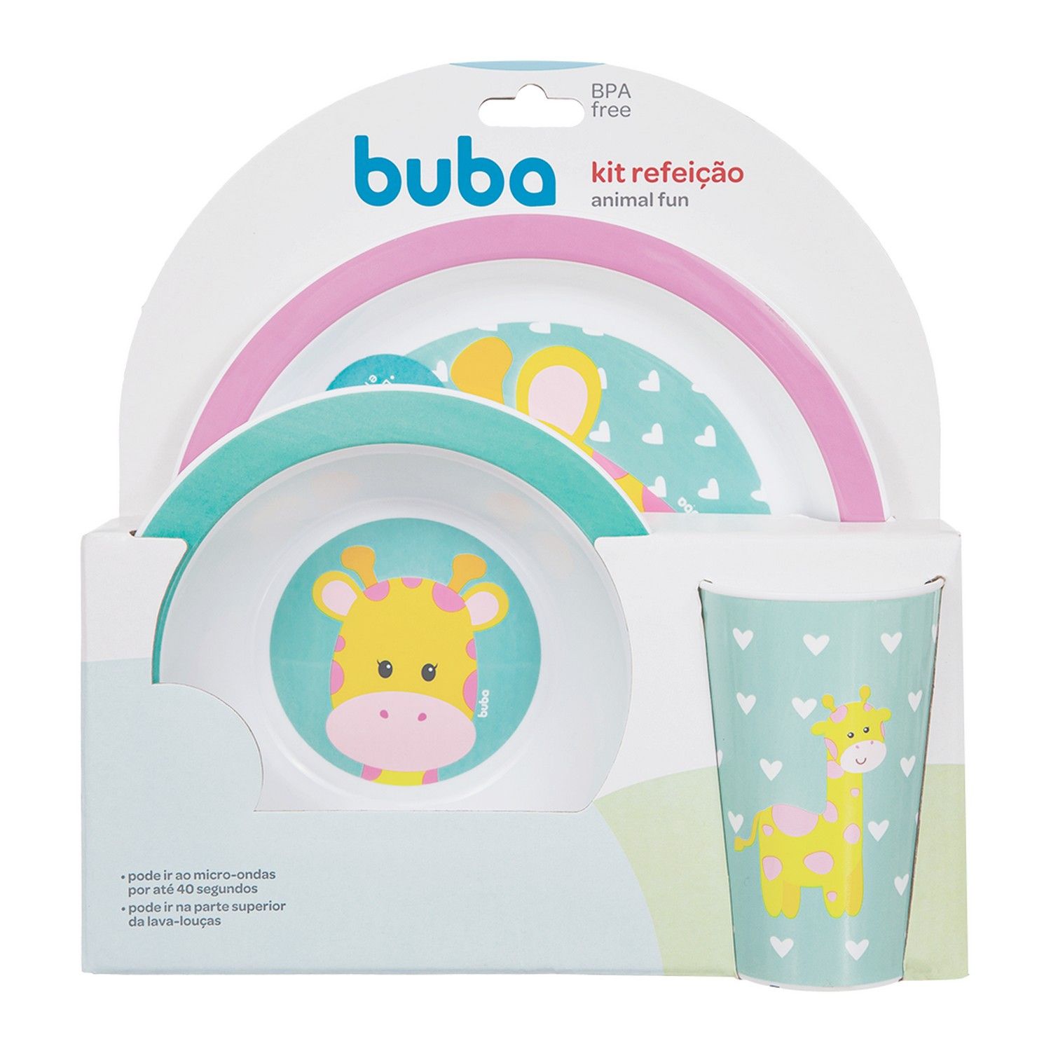 Kit Refeição Animal Fun Girafa