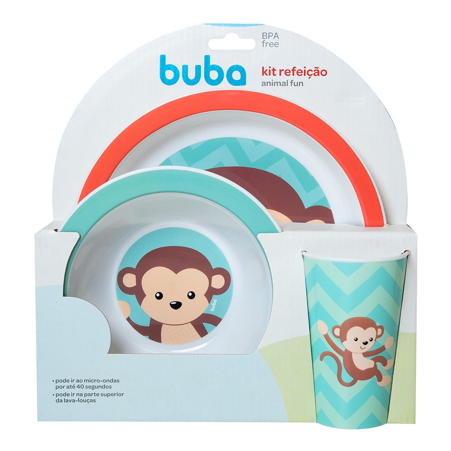 Kit Refeição Animal Fun Macaco