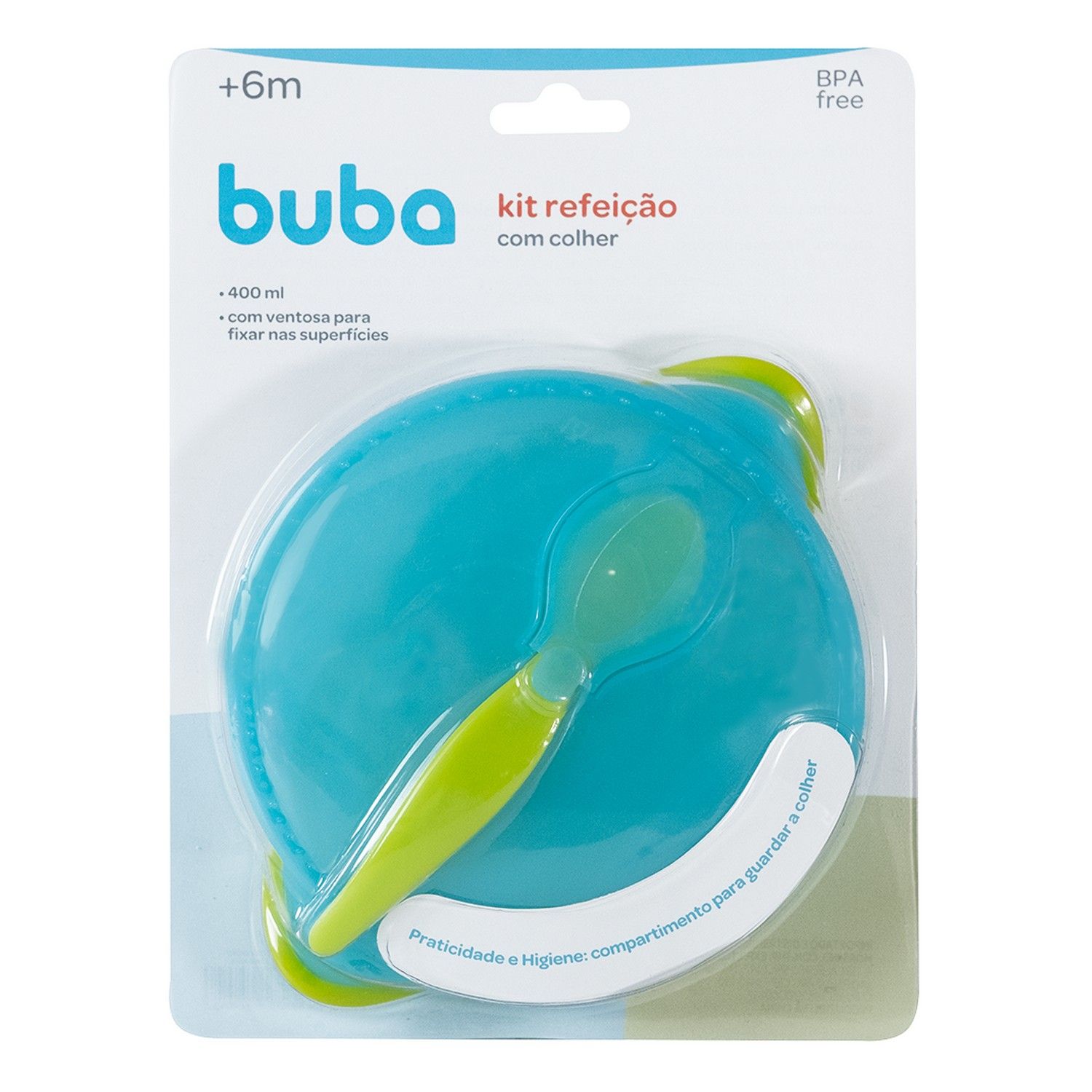 Kit Refeição com Bowl e Colher Azul