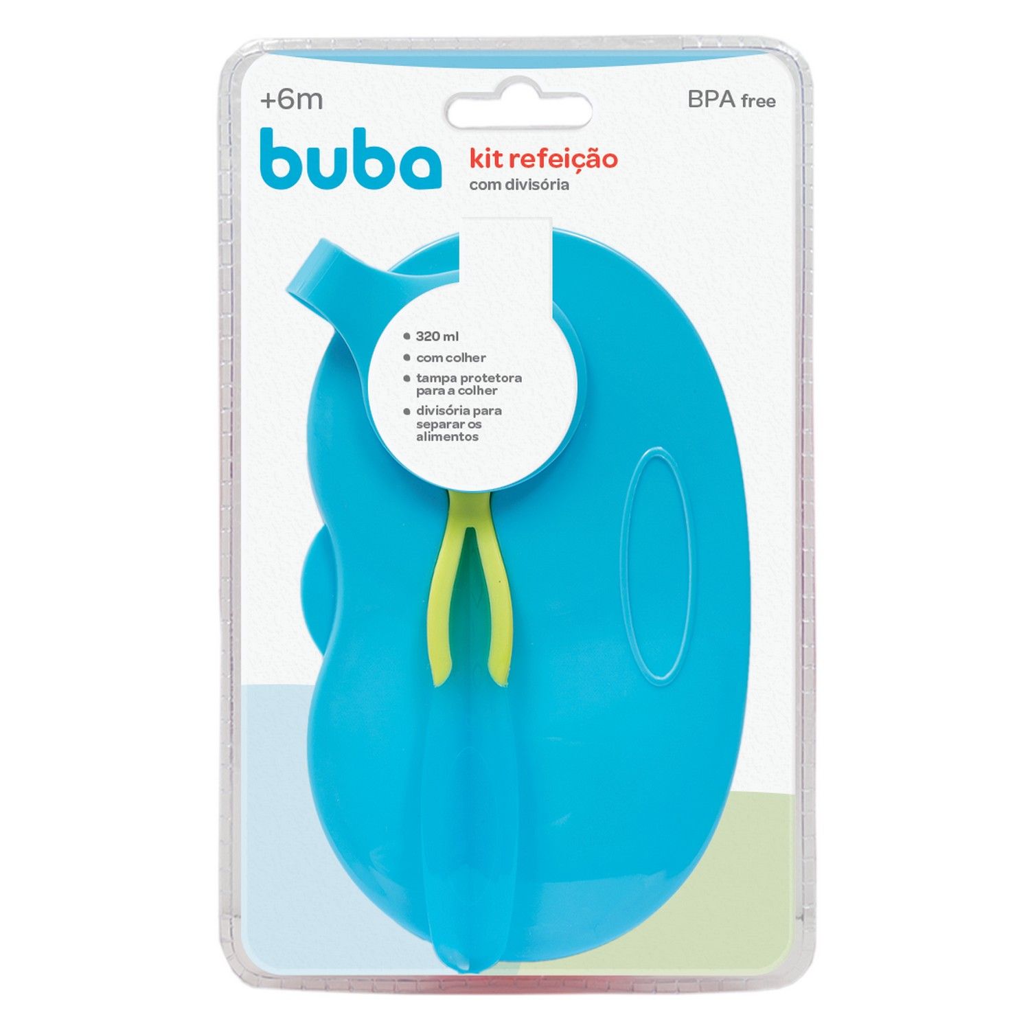 Kit Refeição com Divisória Azul