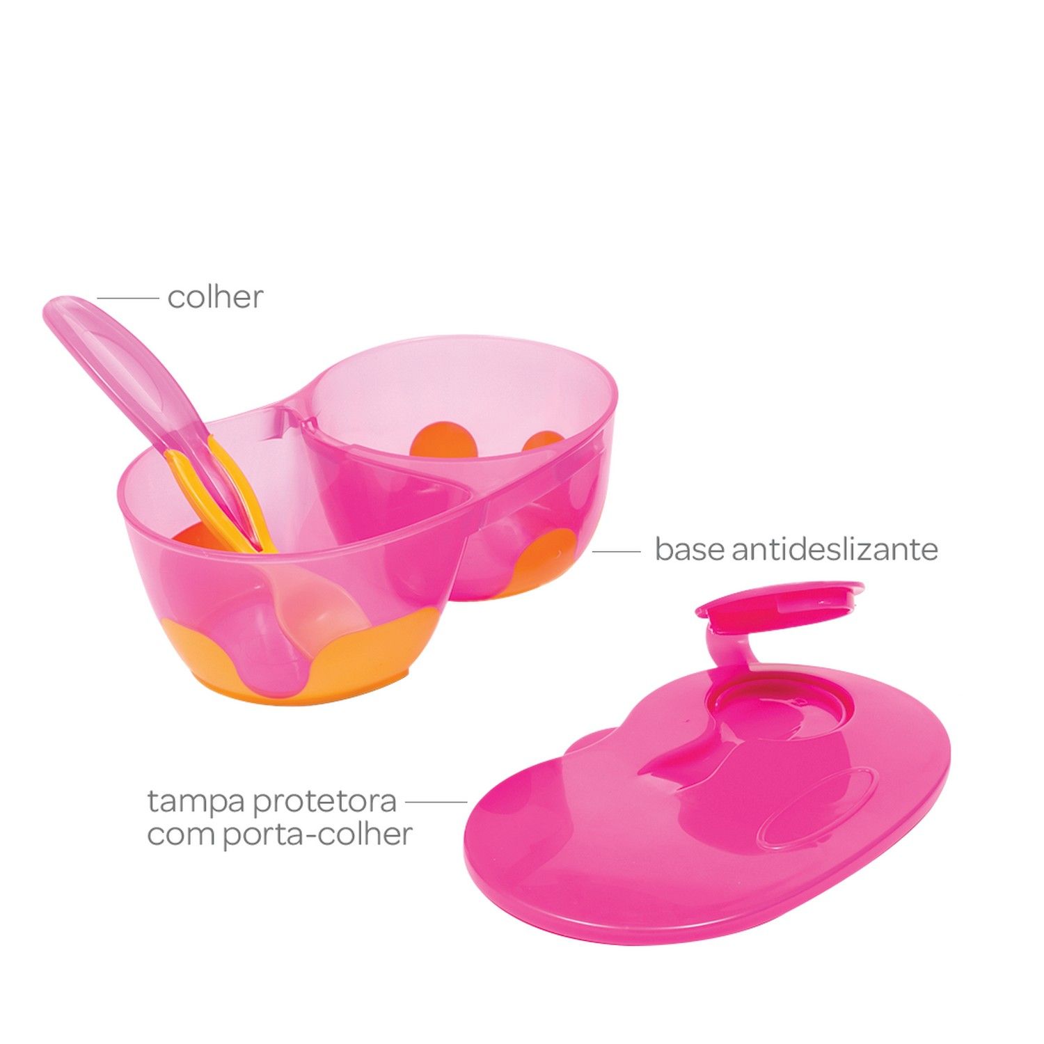 Kit Refeição com Divisória Azul