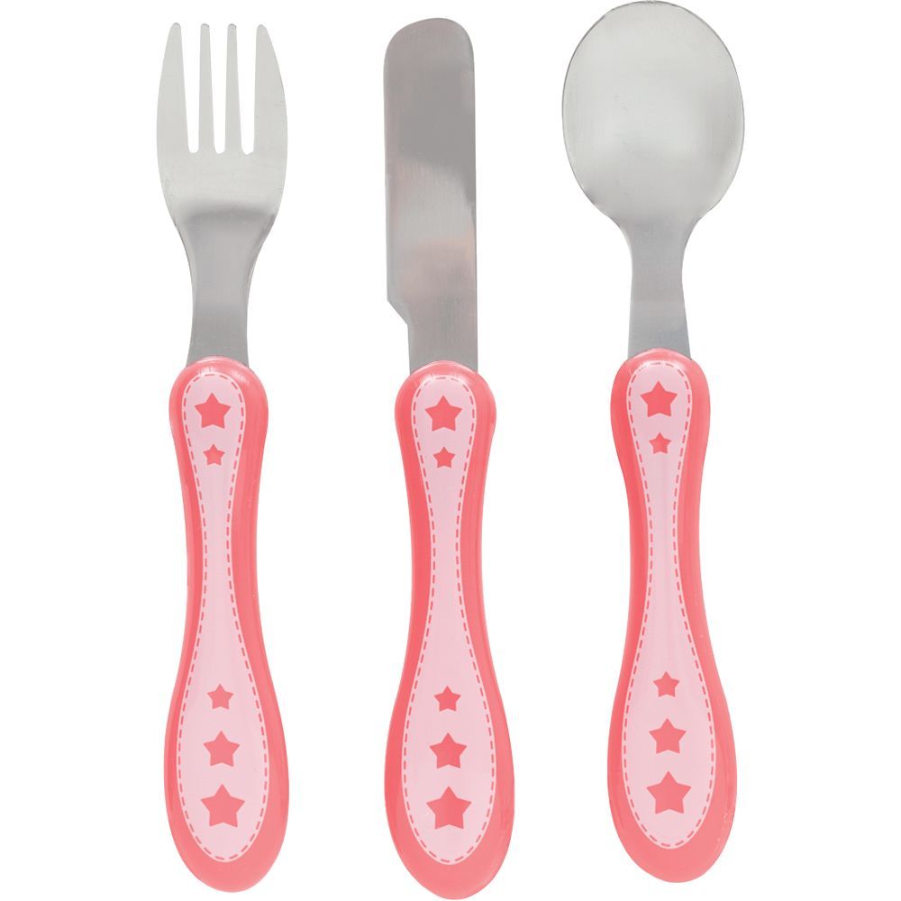 Kit Talher 3 Peças Estrelinha Rosa