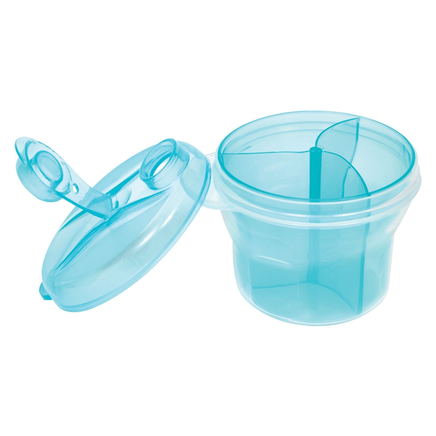 Pote para Leite em Pó com Divisória Azul