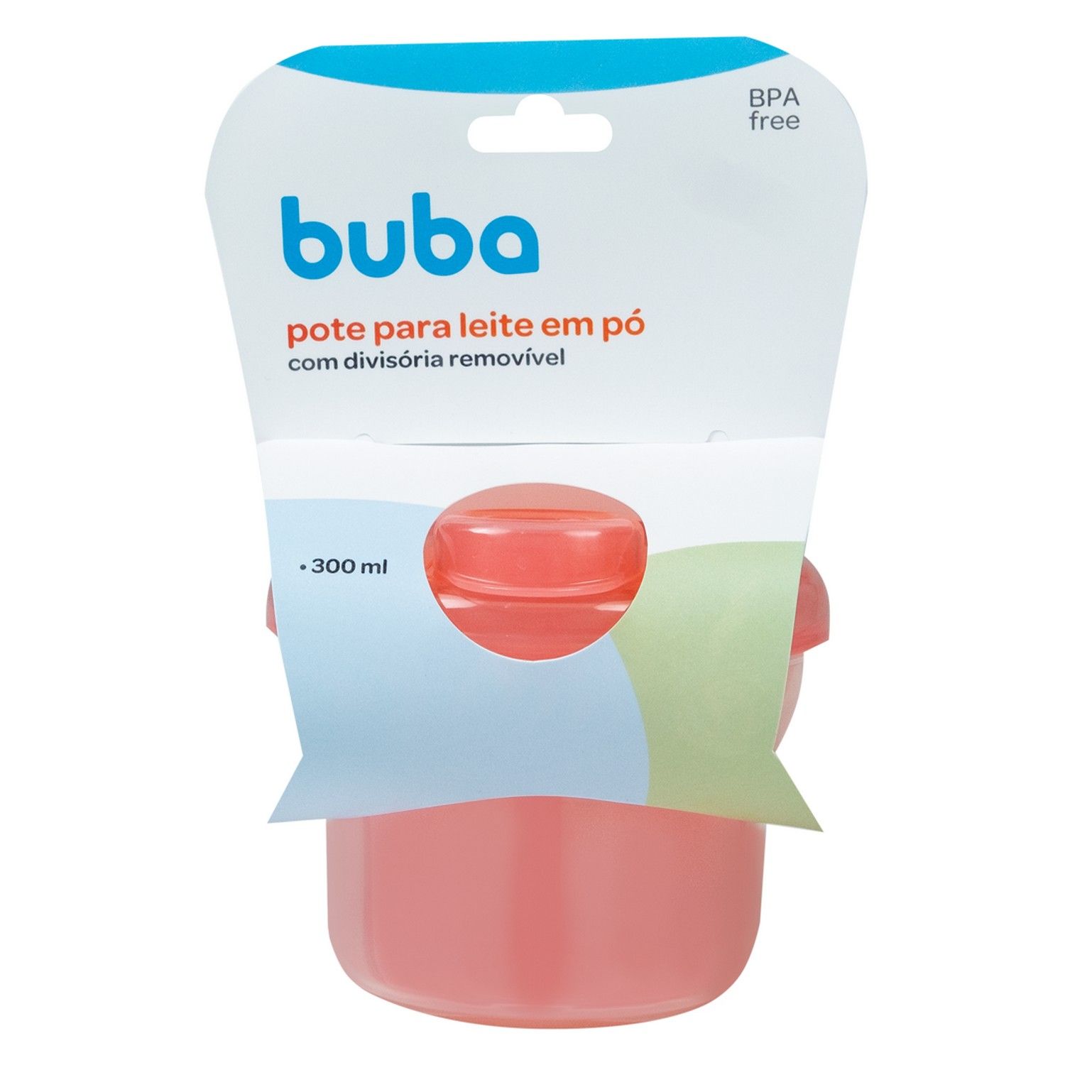 Pote para Leite em Pó com Divisória Azul