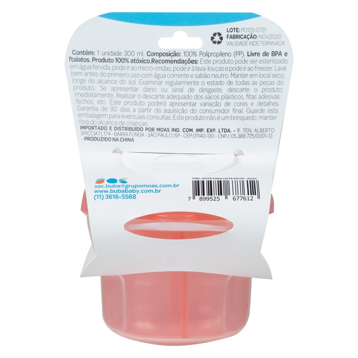 Pote para Leite em Pó com Divisória Azul - imagem 5