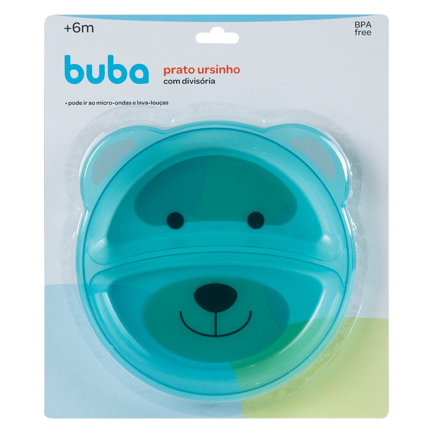 Pratinho com Divisórias Ursinho Rosa