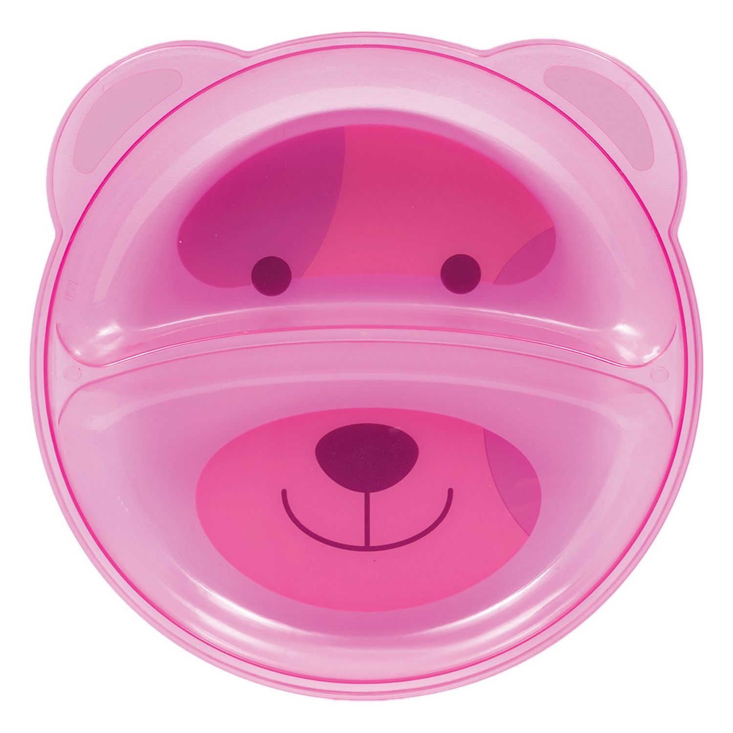 Pratinho com Divisórias Ursinho Rosa