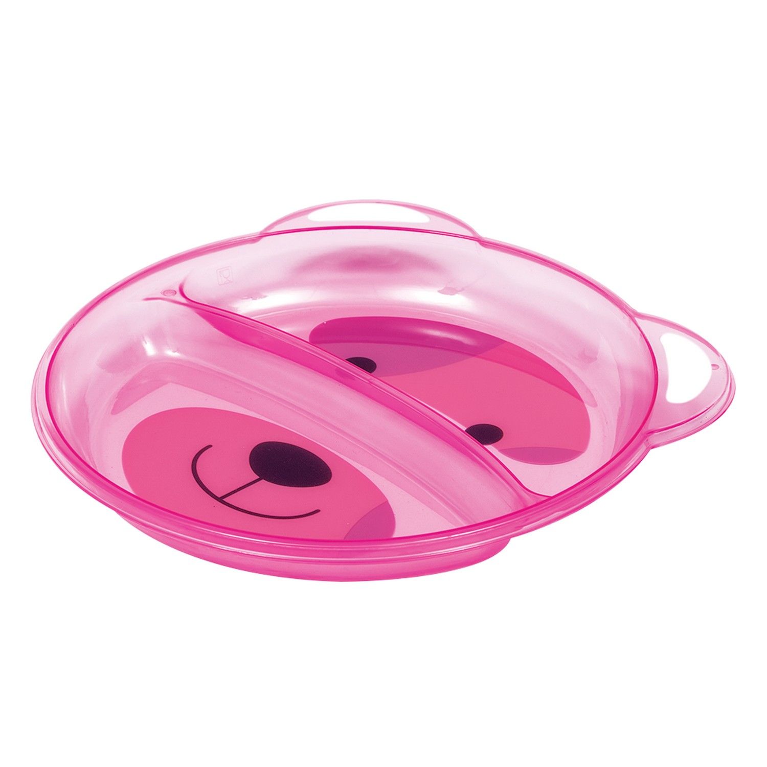 Pratinho com Divisórias Ursinho Rosa