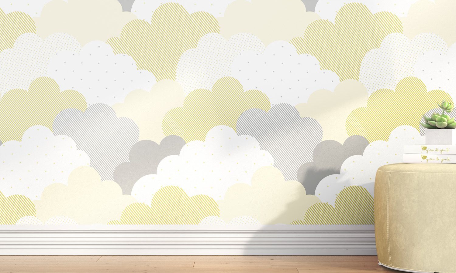 Papel de Parede Nuvem de Algodão 3m