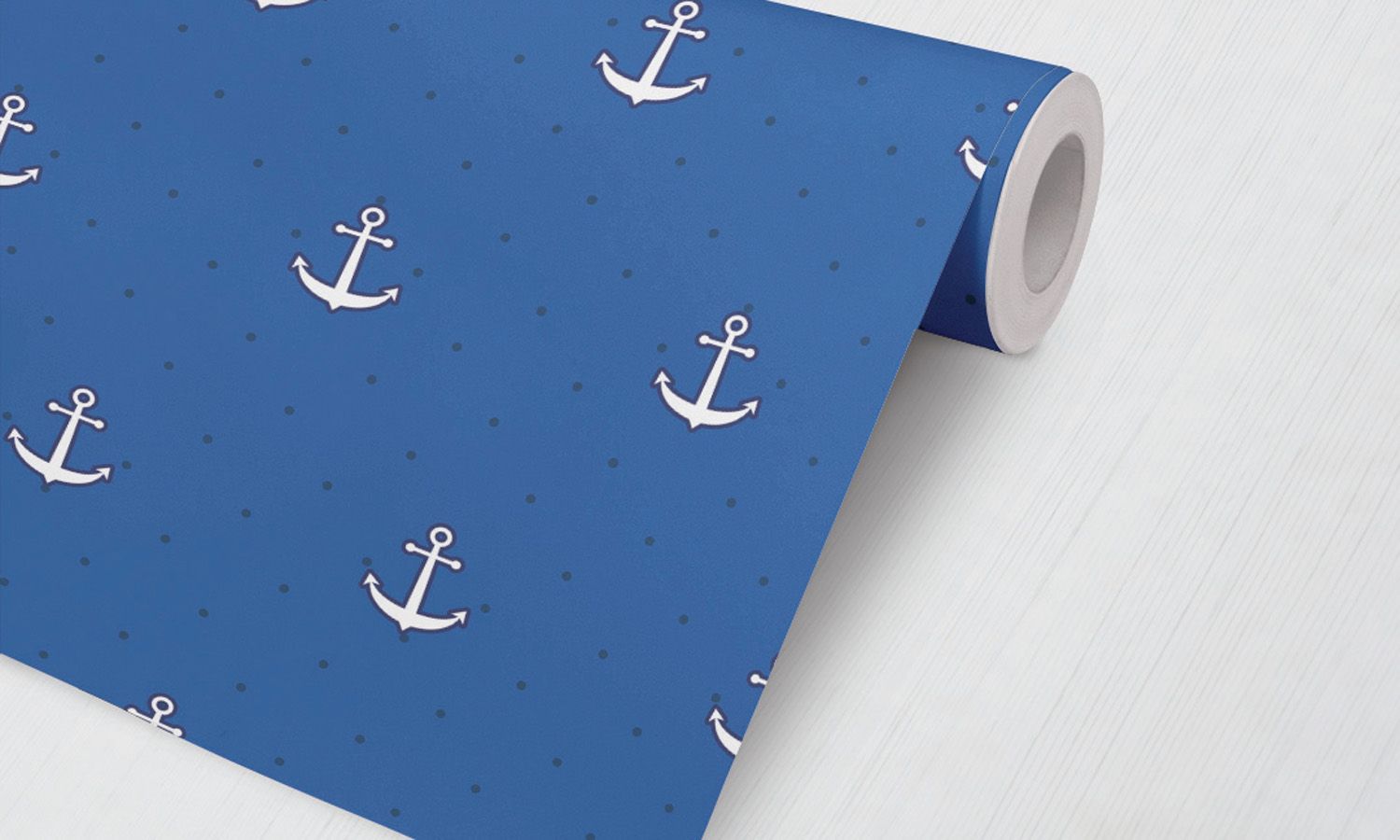 Papel de Parede Âncora Poá Azul 3M