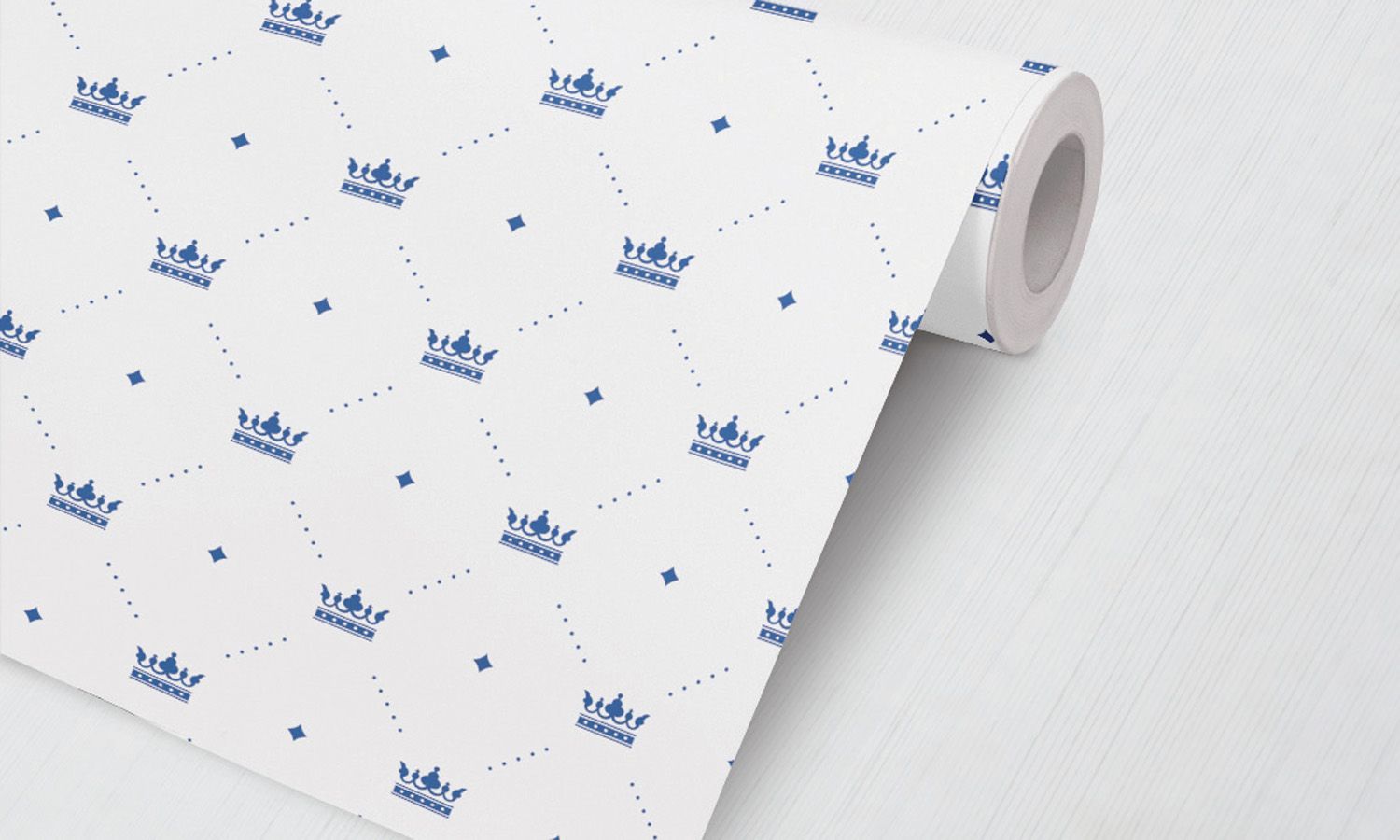 Papel de Parede Coroas e Losangos Bege 3M