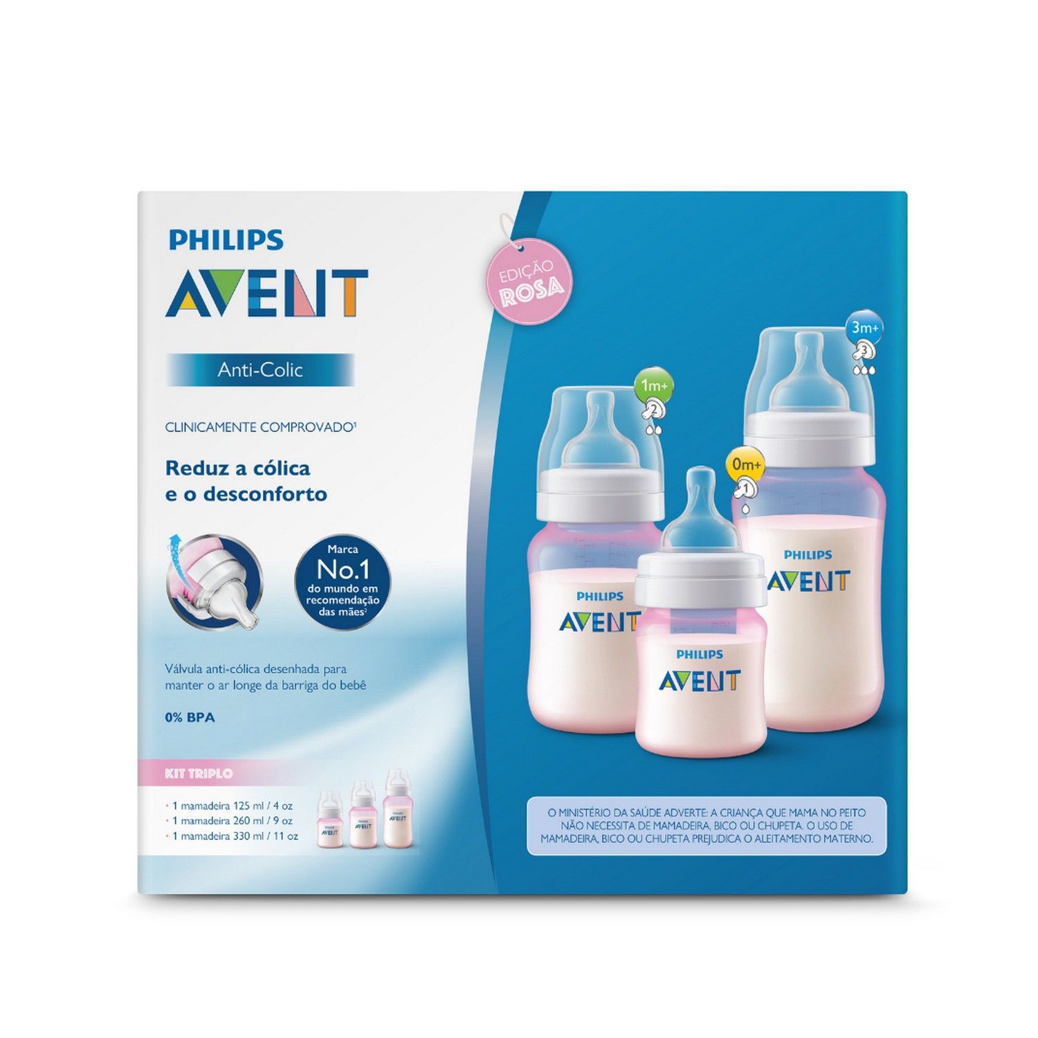 Kit Mamadeira Anticólica Branco