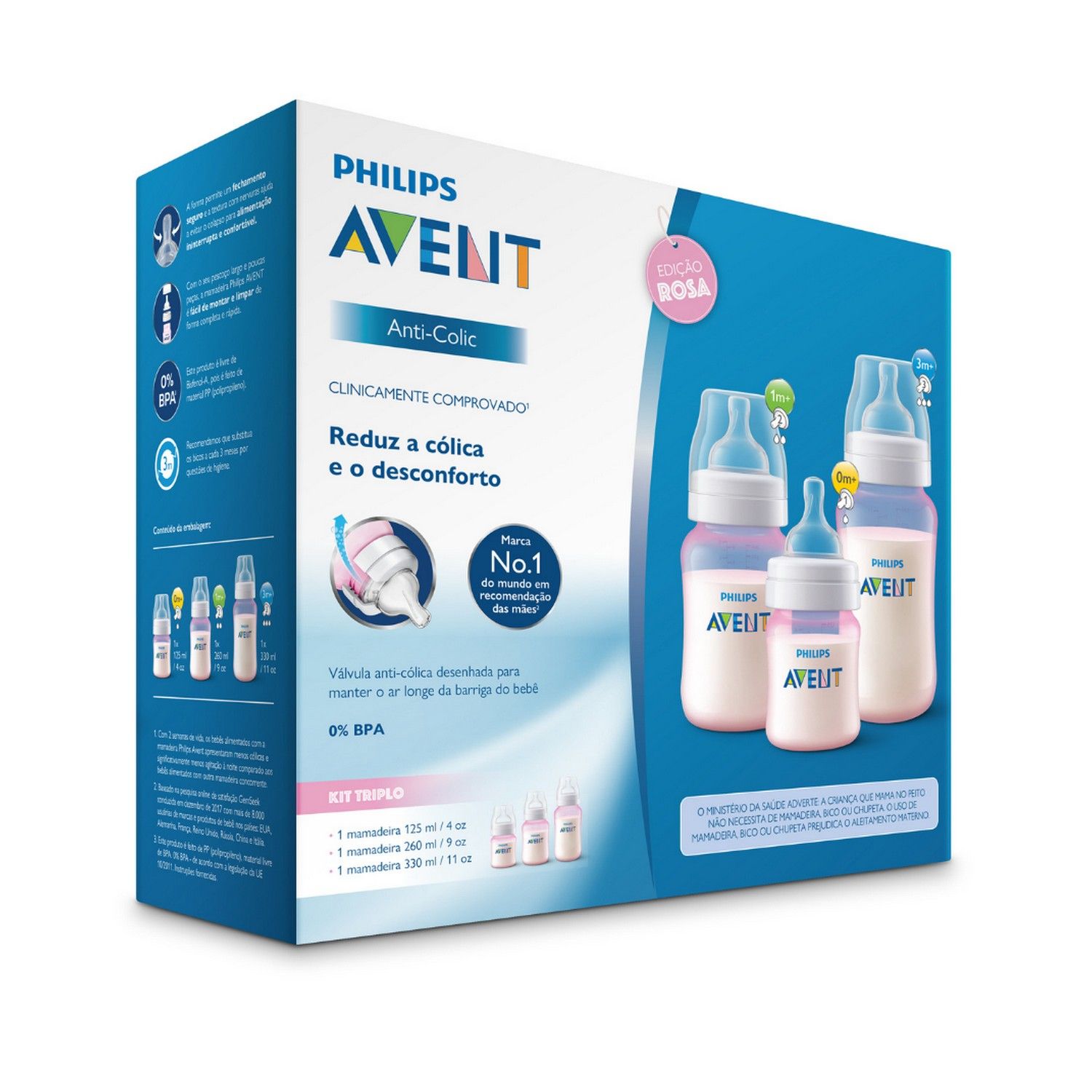 Kit Mamadeira Anticólica Branco