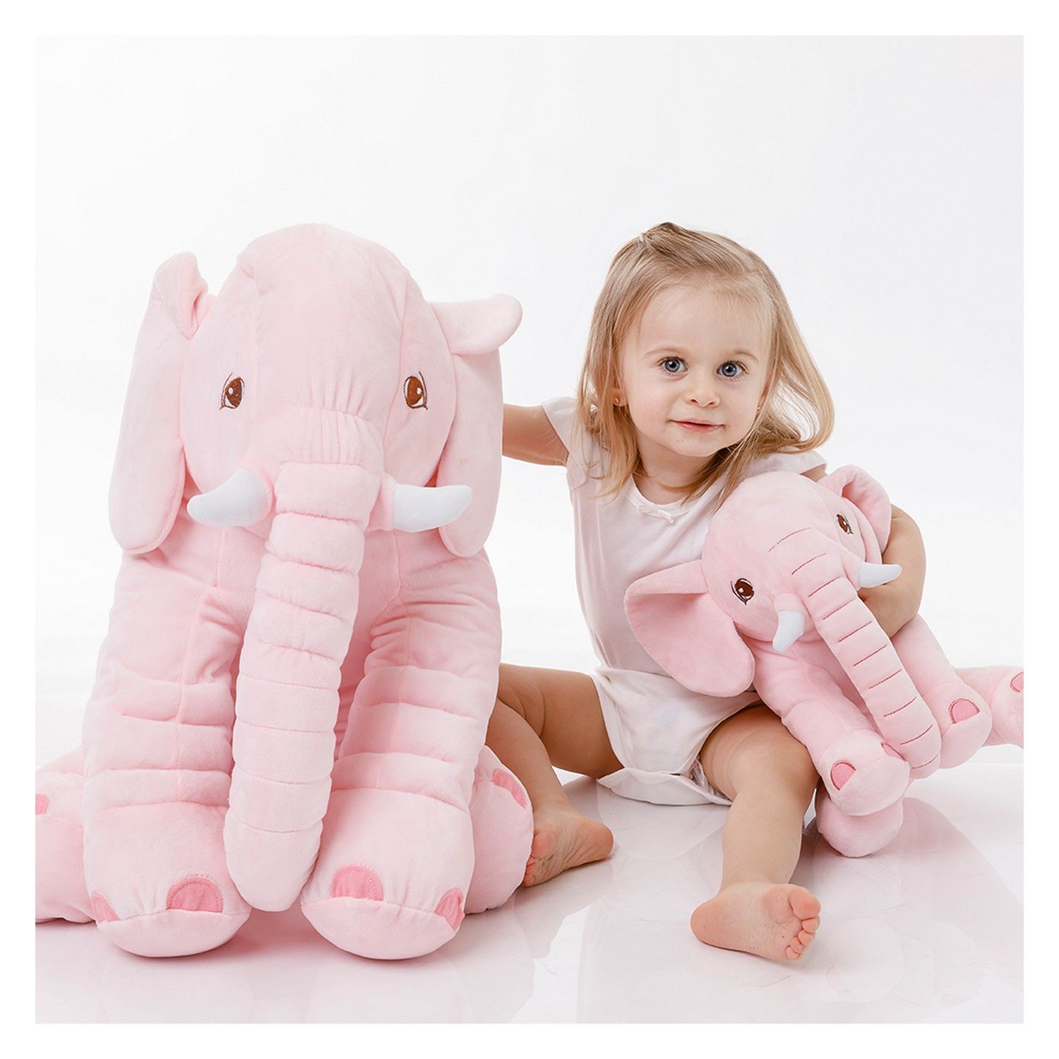 Almofada Travesseiro Elefantinho Cinza