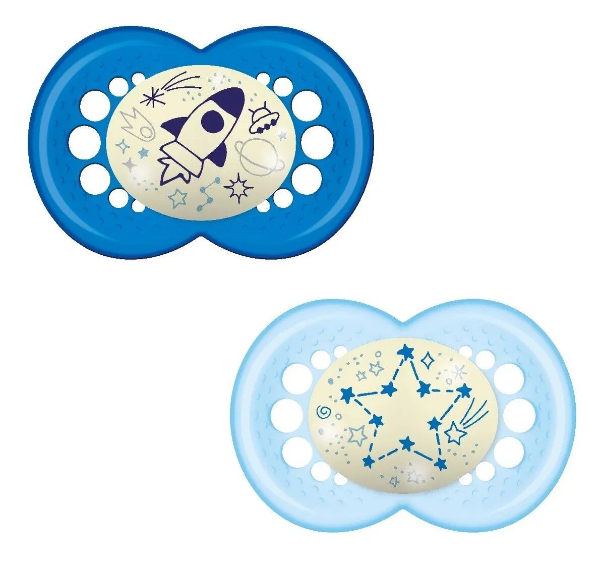 Chupeta Original Night (6M+) Dupla Azul