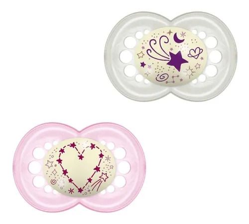 Chupeta Original Night (6M+) Dupla Rosa
